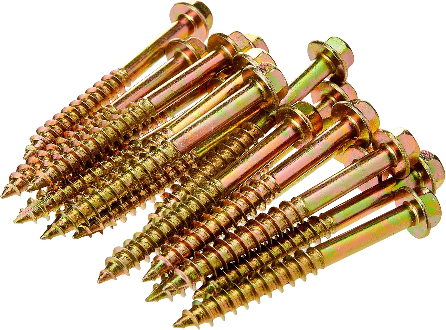 Detalle 2 de TimCo Advanced Coach Screw (Hex Flange Head, Slash Point) Yellow, 8.0 x 70mm | Box of 50 (870SCSY)