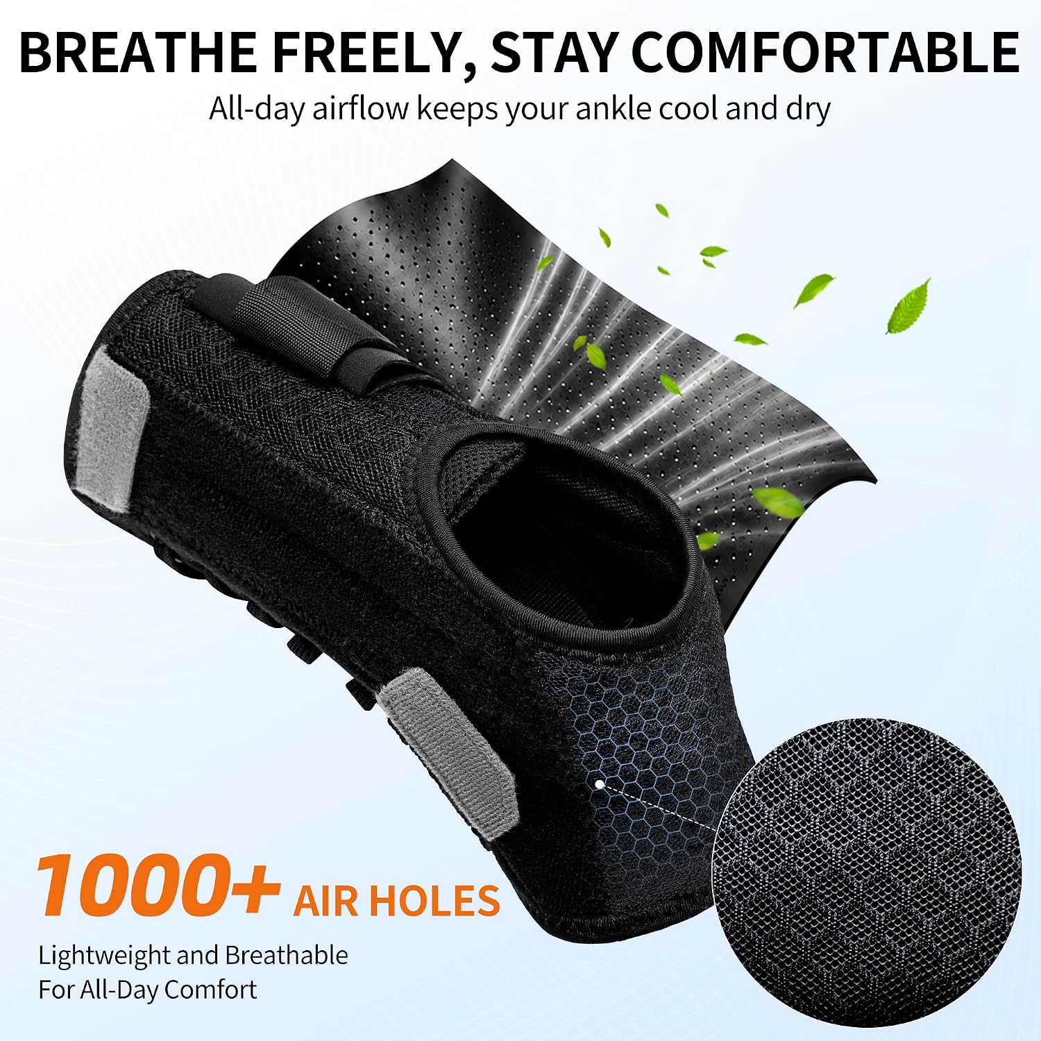 Thumbnail 6 de SNEINO Ankle Brace, Medium Black Lace-Up Support with Adjustable Straps