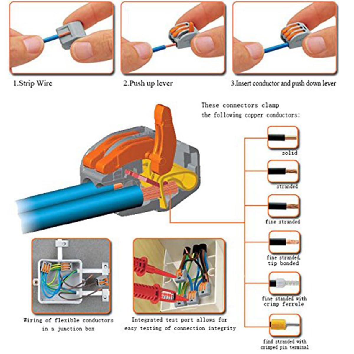 Detalle 2 de Lever Wire Connectors 28–12 AWG