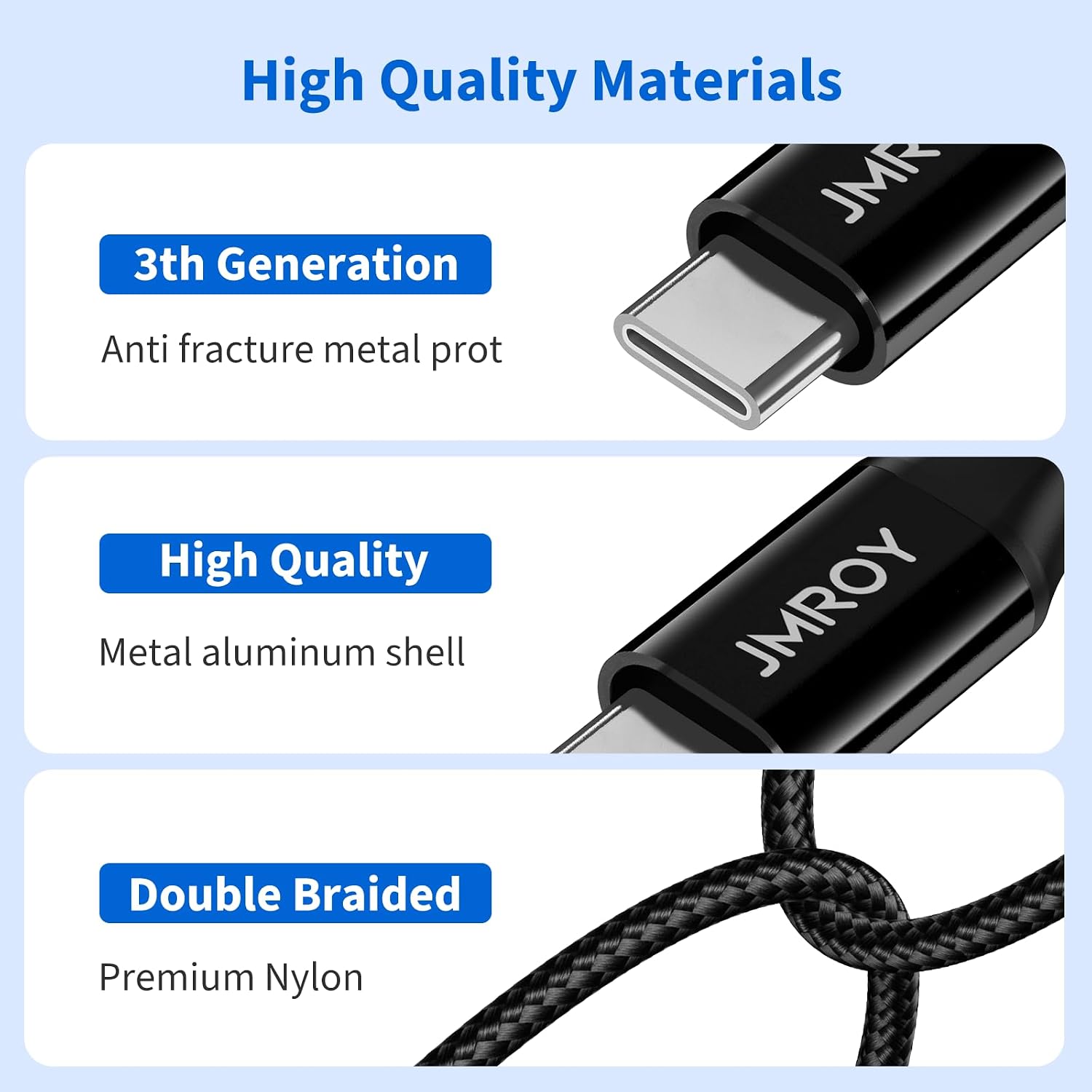 Thumbnail 2 de Extra Long USB C Cable 5M 3.1A Fast Charging – USB-C to USB-C/USB-A for PS5/Xbox/Phone and More
