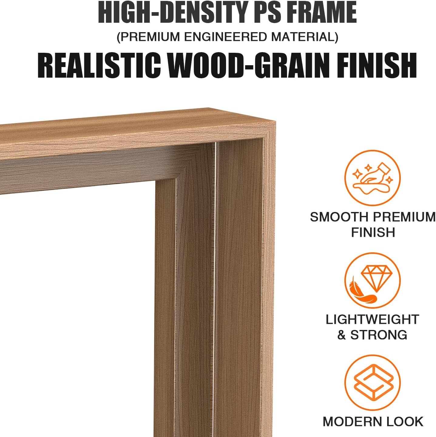 Detalle 2 de Sunwes 11 x 14 Canvas Floater Frame, Light Oak Wood-Look, 1–1.25-Inch Canvas