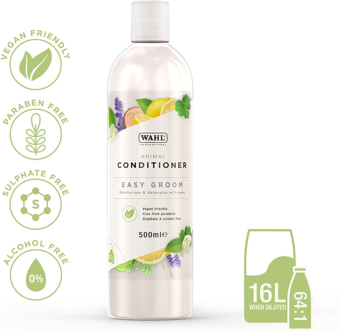 Thumbnail 1 de Wahl Easy Groom Animal Conditioner 500ml — 64:1 Concentrate with Vitamin E