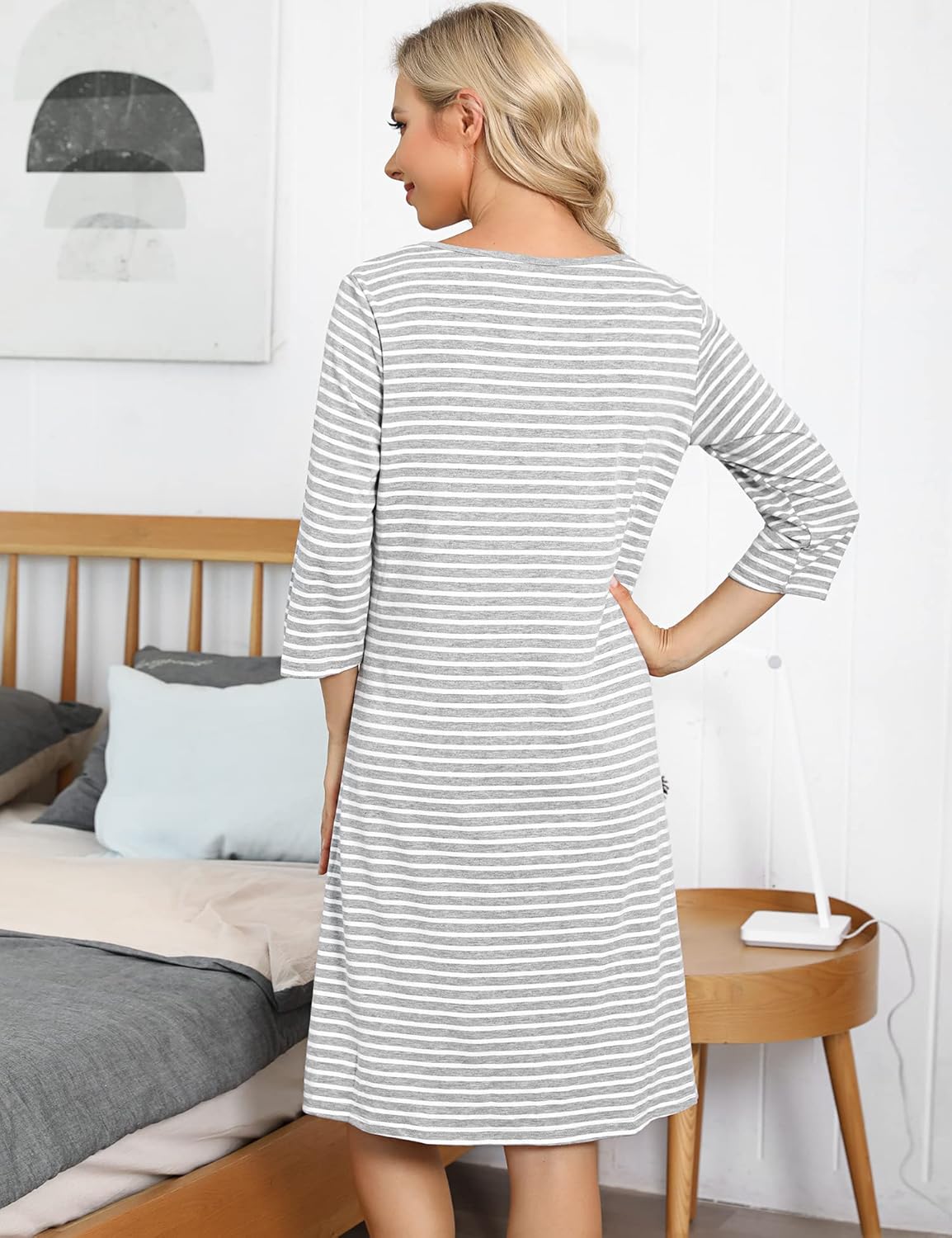 Thumbnail 3 de Marvmys Camisón de Lactancia algodón 95% 3/4