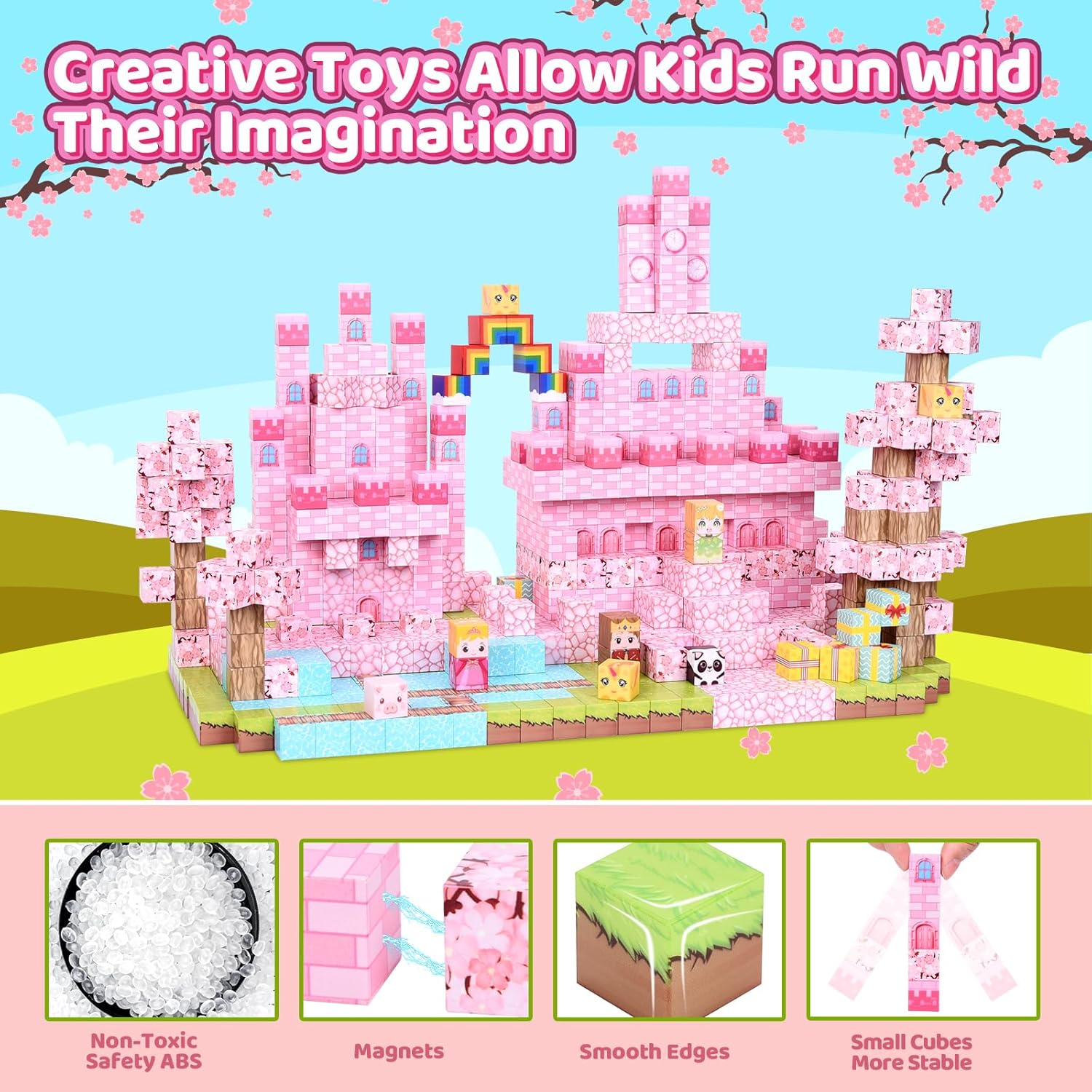 Thumbnail 4 de 160PCS Magnetic Building Blocks: Castle Set for Kids 3–12