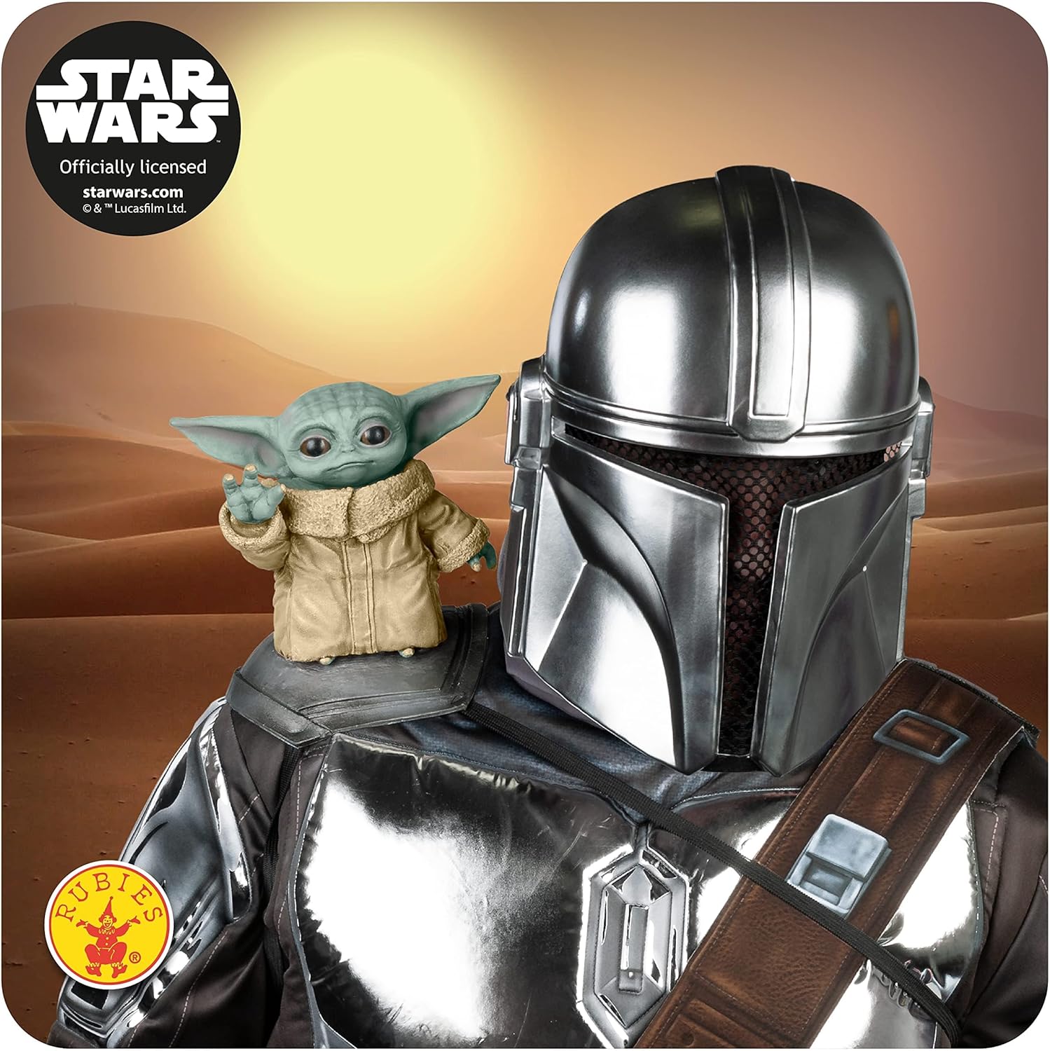 Detalle de Rubies 202212NS Baby Yoda Shoulder Accessory – Official Star Wars Mandalorian The Child Shoulder Sitter