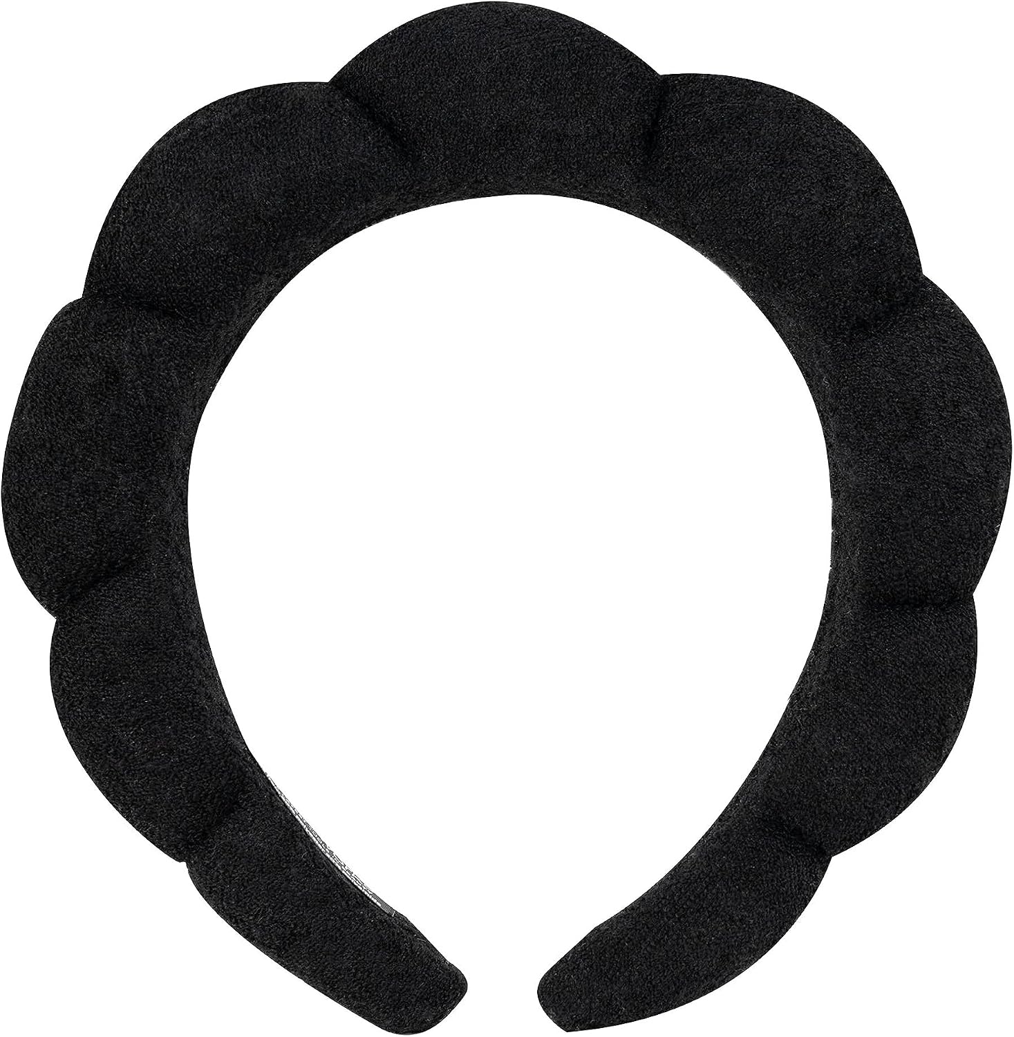 Detalle 2 de Brushworks Black Cloud Headband, fascia donna in spugna morbida e assorbente