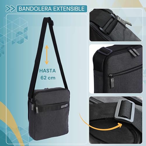 Detalle 2 de Coronel Tapioca Bandolera hombre negra