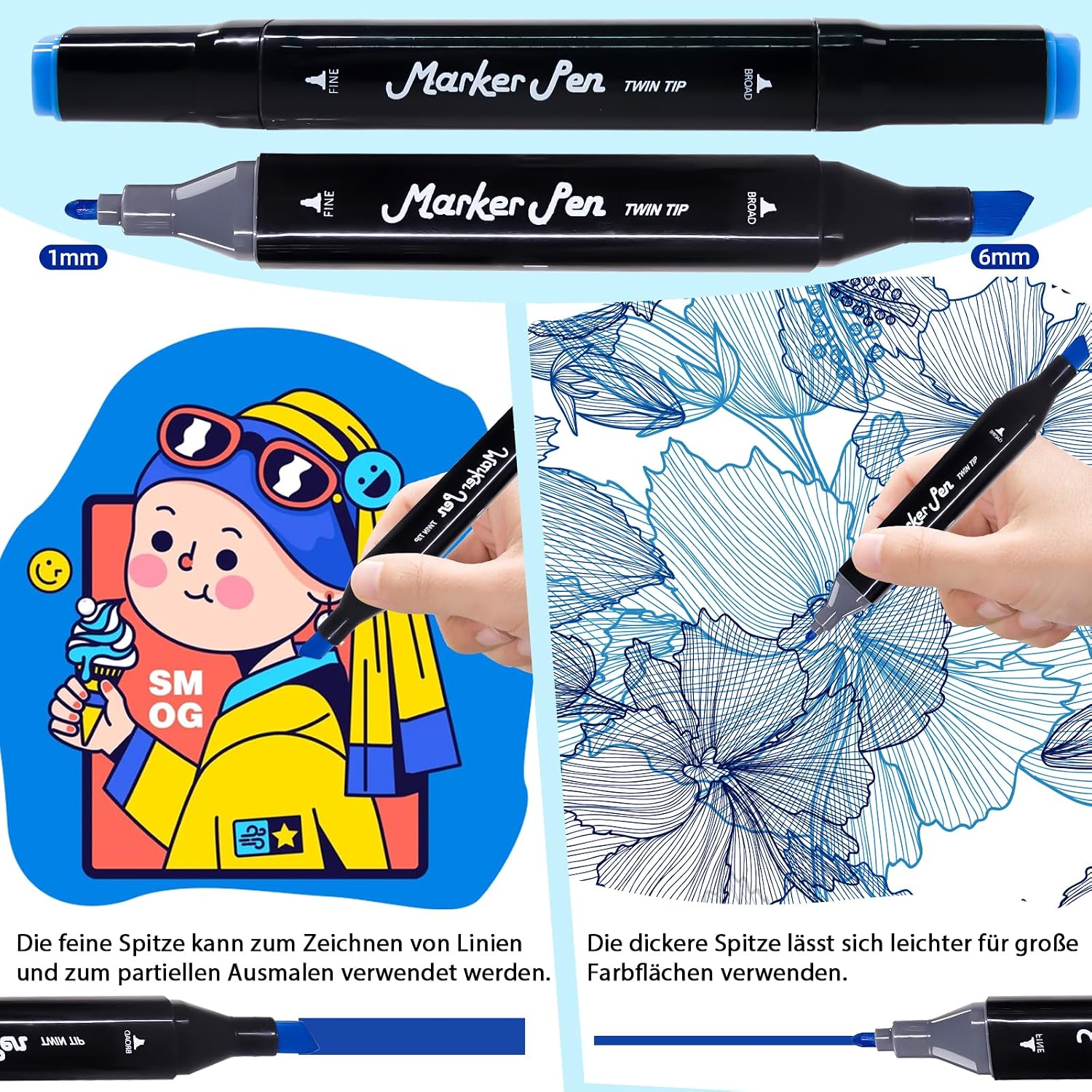 Thumbnail 1 de TBC The Best Crafts 80 Farben Alkoholmarker Set