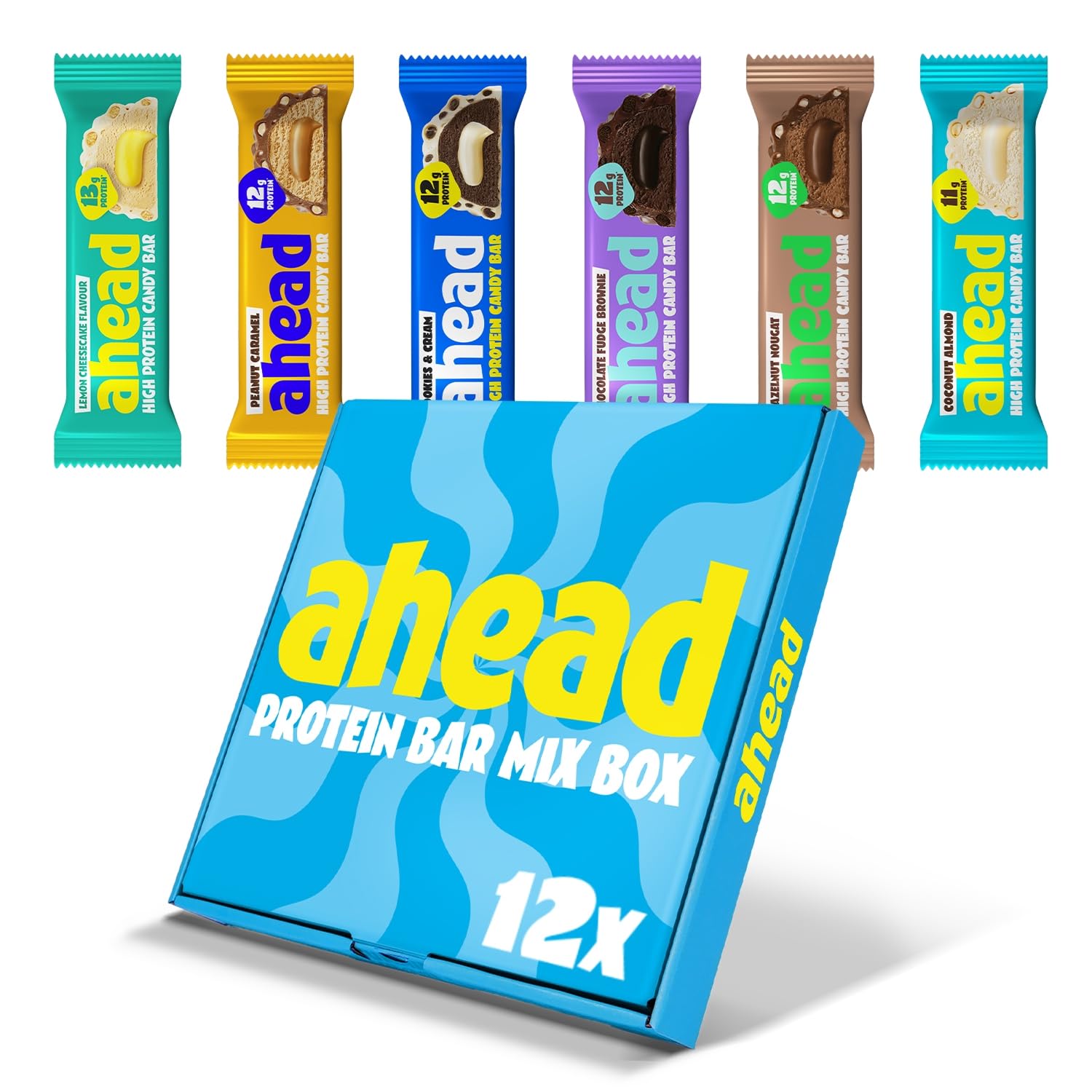 Detalle de ahead Mix Box Protein Riegel 12×45g 🍫