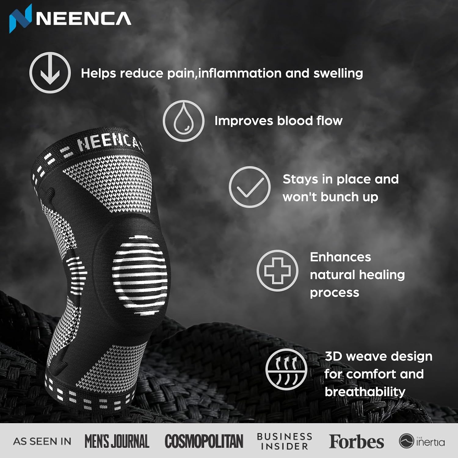 Thumbnail 4 de NEENCA Knee Brace Knee Compression Sleeve with Patella Gel Pads & Side Stabilizers