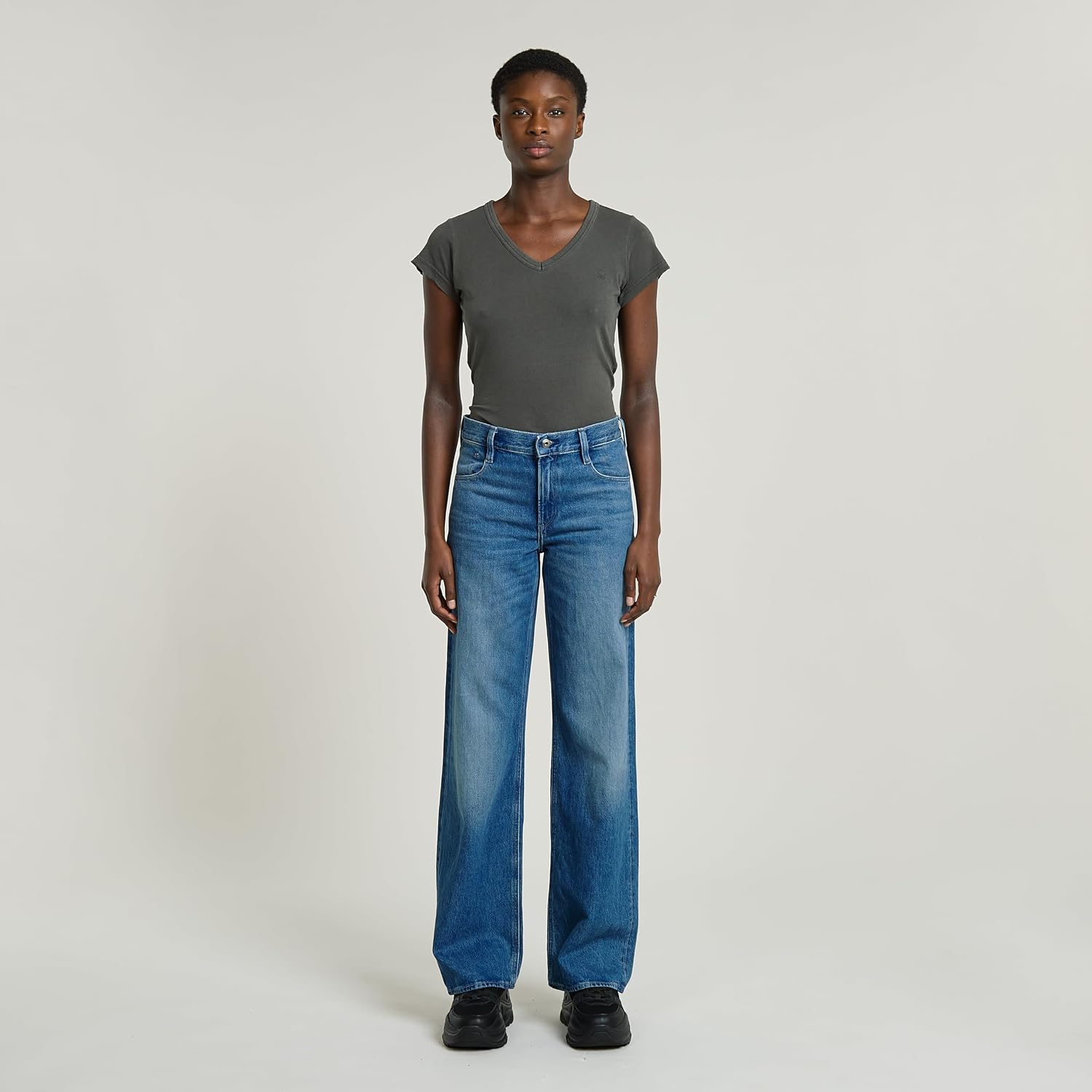 Detalle de G-Star Damen Judee Loose Low Waist Jeans mit Hosenschlitz und Reißverschluss