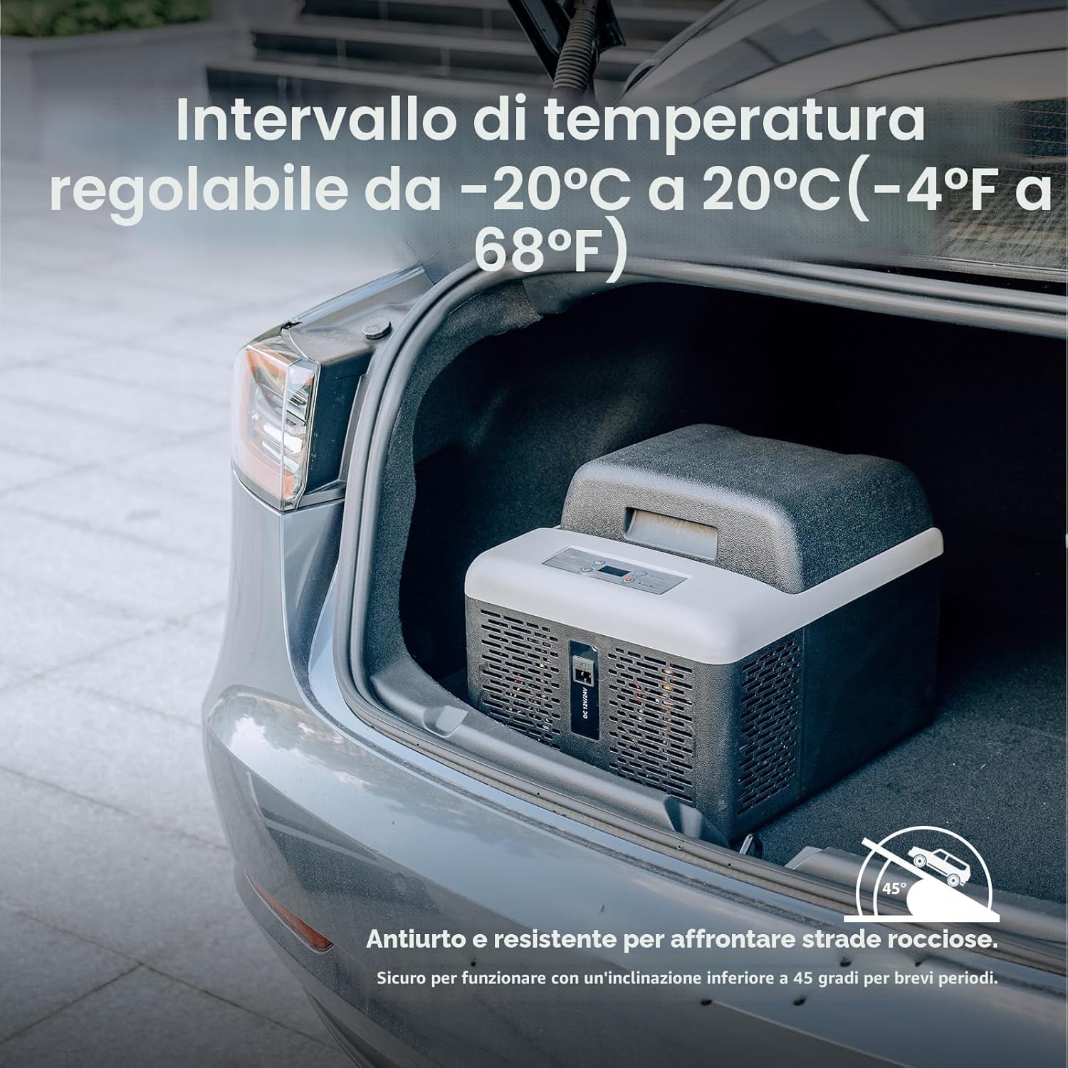 Detalle de Alpicool C12PT: Frigorifero portatile da 12 L a 12 V, ideale per auto, camper, barca e RV