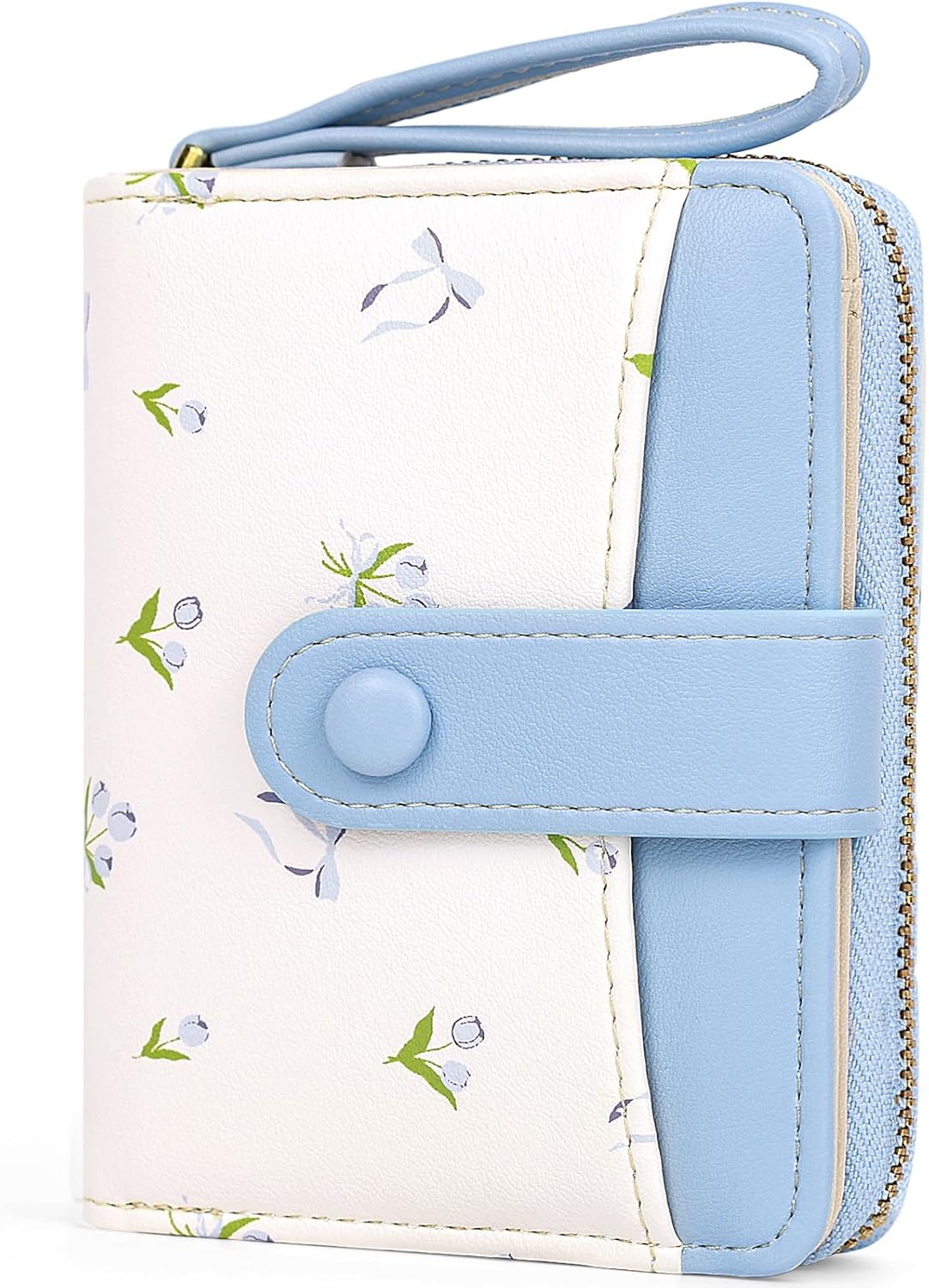 Thumbnail 6 de Busnos Purses for Women: Green PU Leather Wallet with Card Holder, Coin Pocket and Bow Design