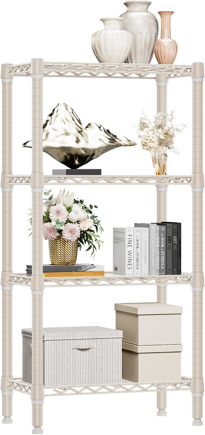 Detalle de M MZG 1000 lbs 4-Shelf Standing Storage Shelves — Heavy Duty Wire Rack