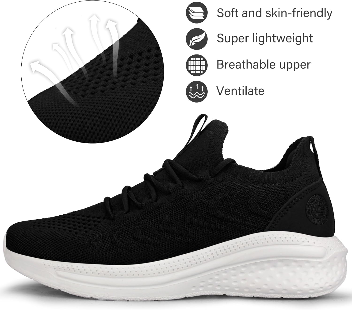 Detalle 2 de Pujcs Men’s Slip-On Lightweight Tennis Shoes for Work, Gym & Running