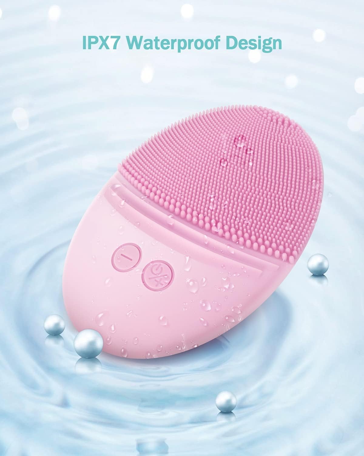 Thumbnail 4 de EZBASICS EB_0209 Silicone Sonic Facial Cleansing Brush, Pink, Waterproof