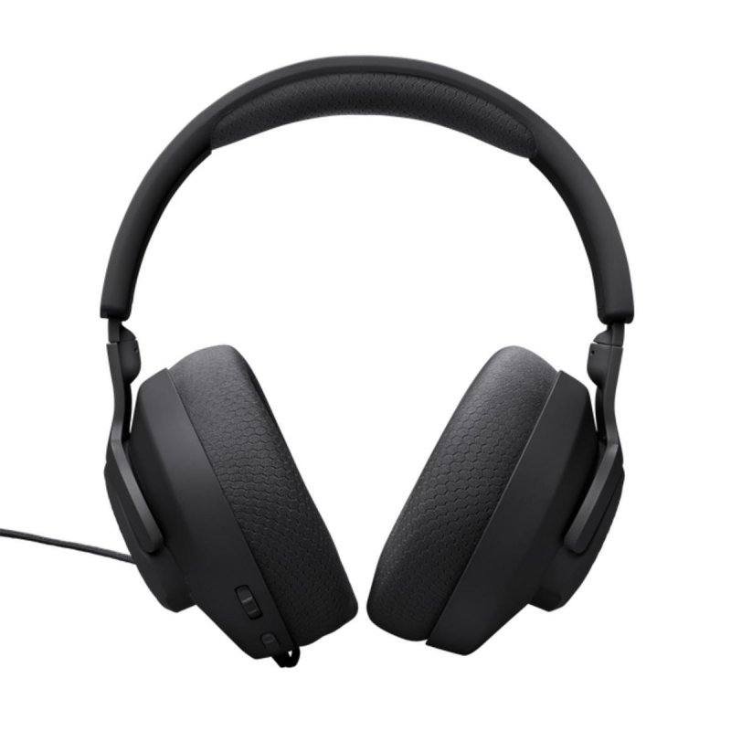 Detalle de Auriculares JBL Quantum 100M2: sonido envolvente, micrófono desmontable y cableado versátil