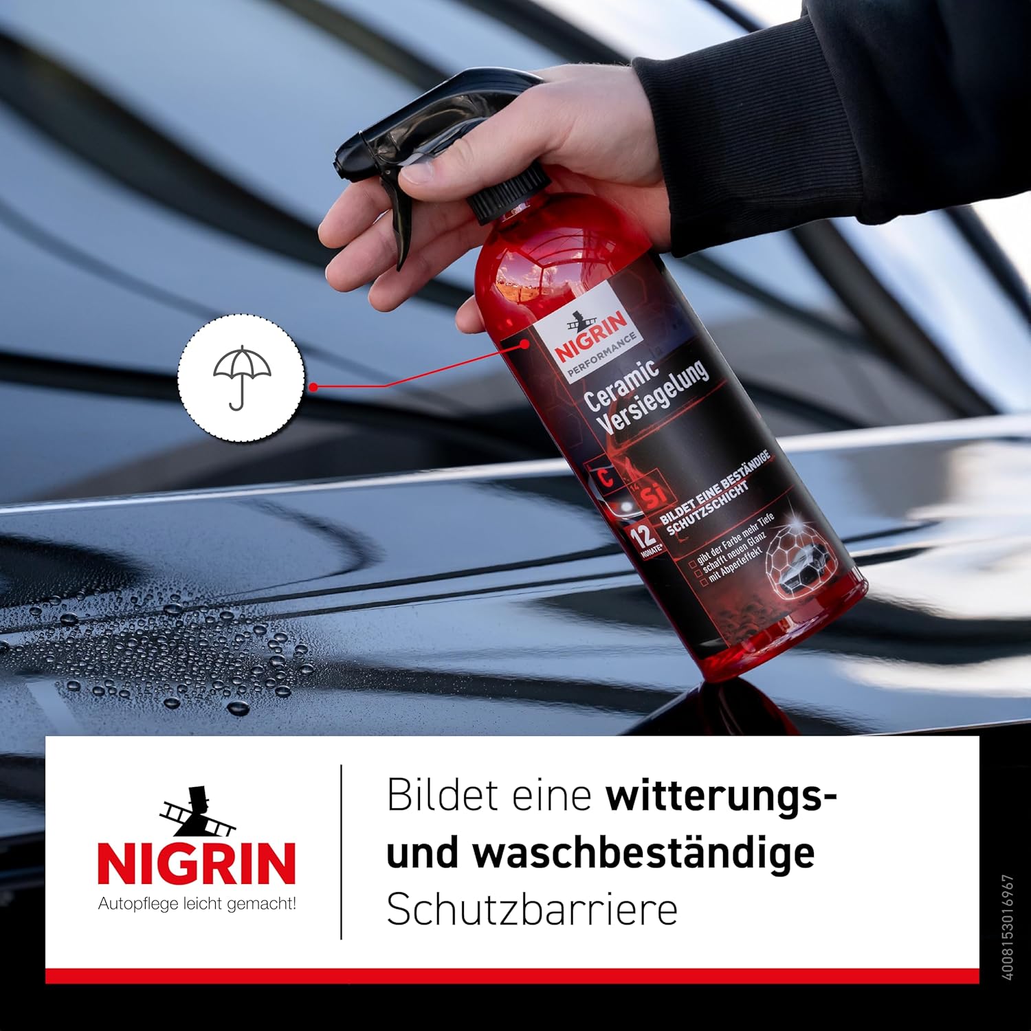 Thumbnail 1 de NIGRIN Performance Ceramic Versiegelung – intensive Leuchtkraft, Hochglanz, 750 ml, rot