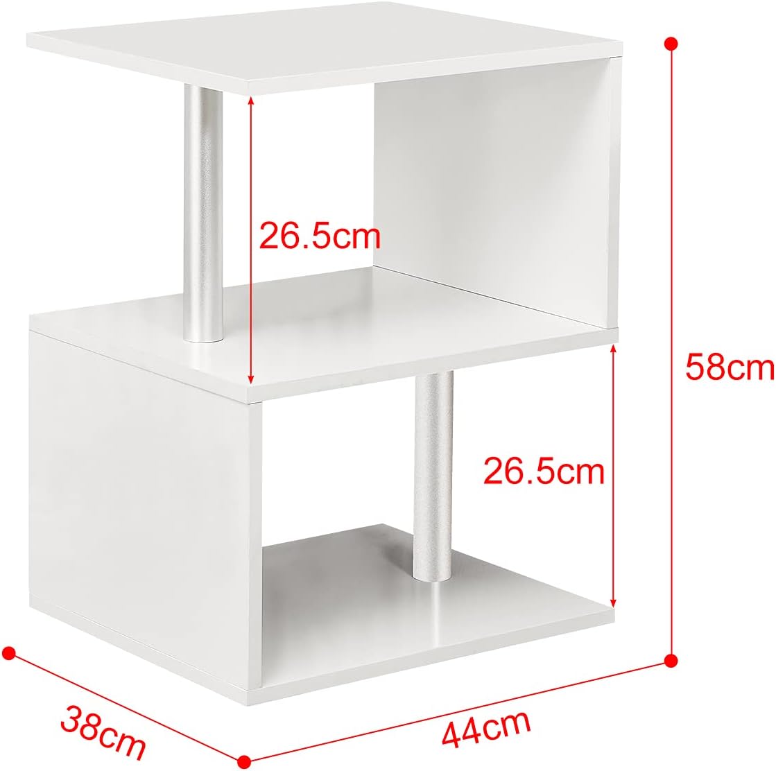Detalle 2 de CLIPOP Weißer LED Beistelltisch