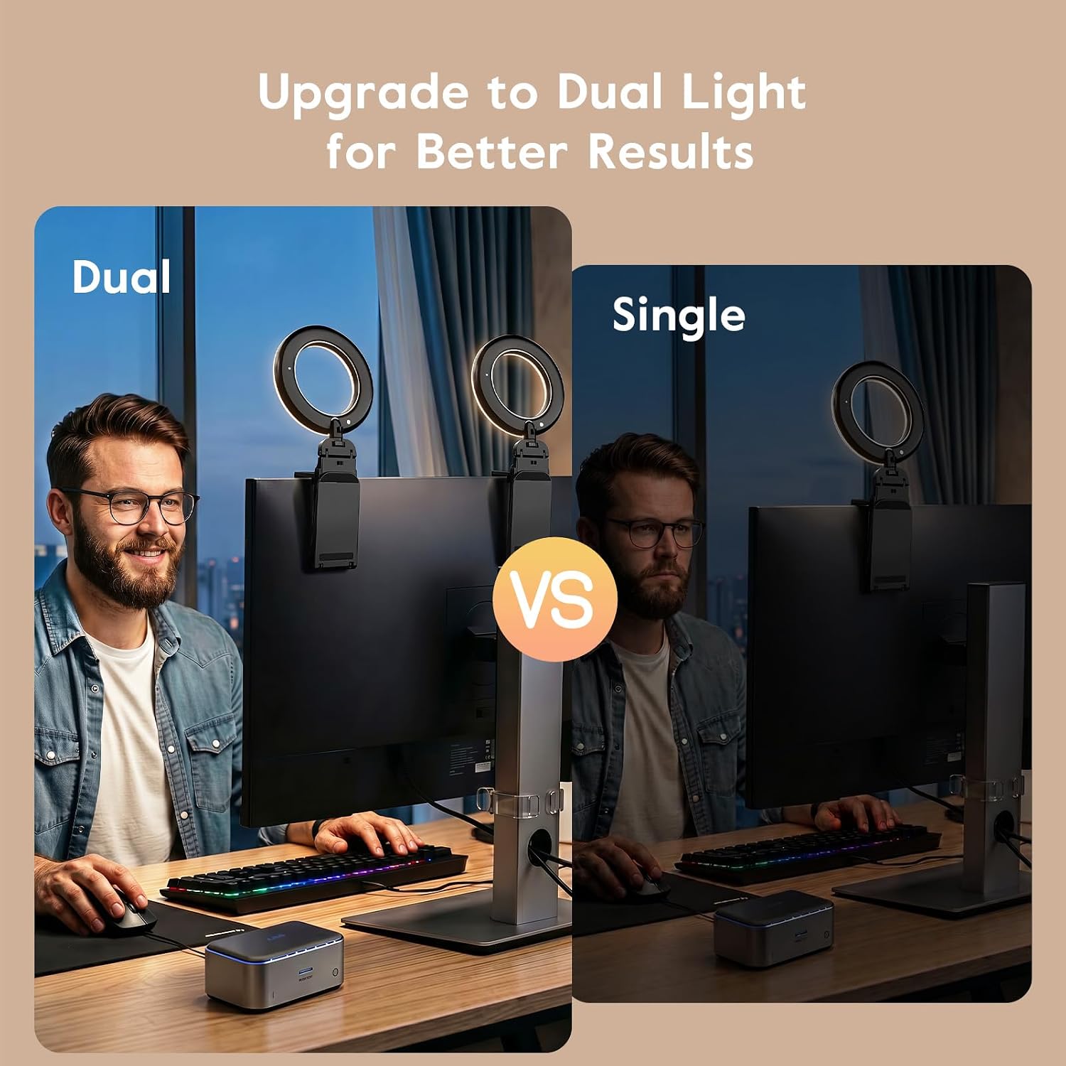 Thumbnail 2 de 2 Pack 5" Laptop Ring Light with 30 Modes