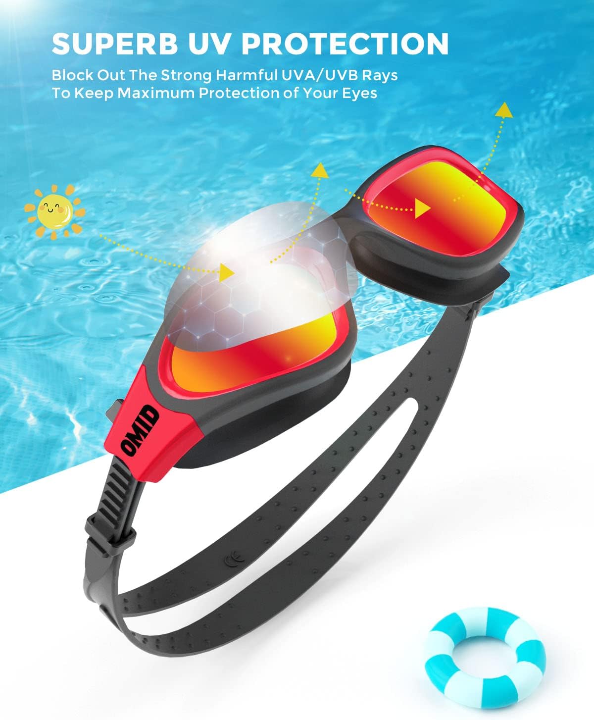 Thumbnail 5 de OMID Kids Swim Goggles for age 6-14