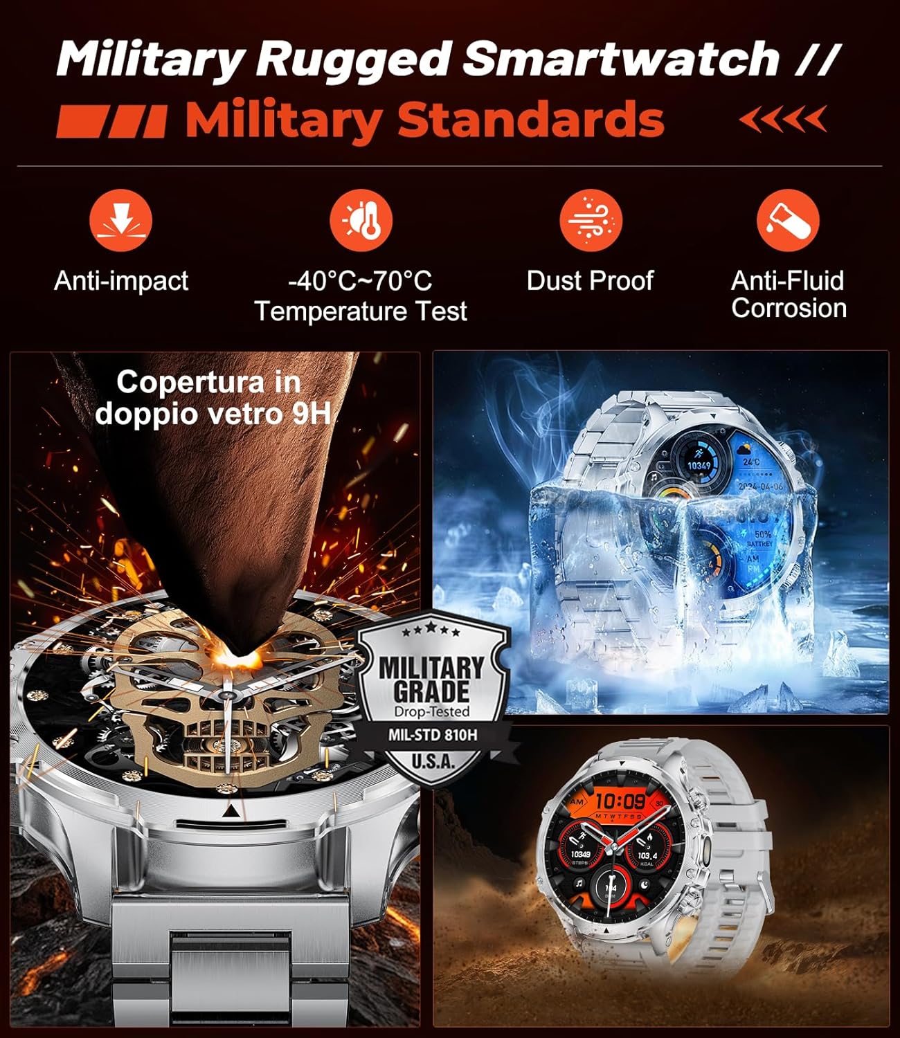 Thumbnail 2 de LIGE Smart Watch for Men with 1.85-Inch Display, 800 mAh Battery and LED Flashlight