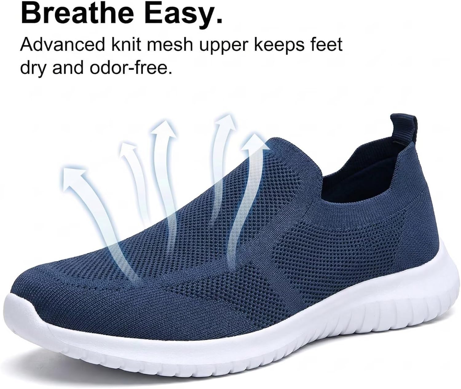 Thumbnail 5 de konhill Herren Slip On Sneaker – Leichtgewicht, atmungsaktives Mesh-Obermaterial