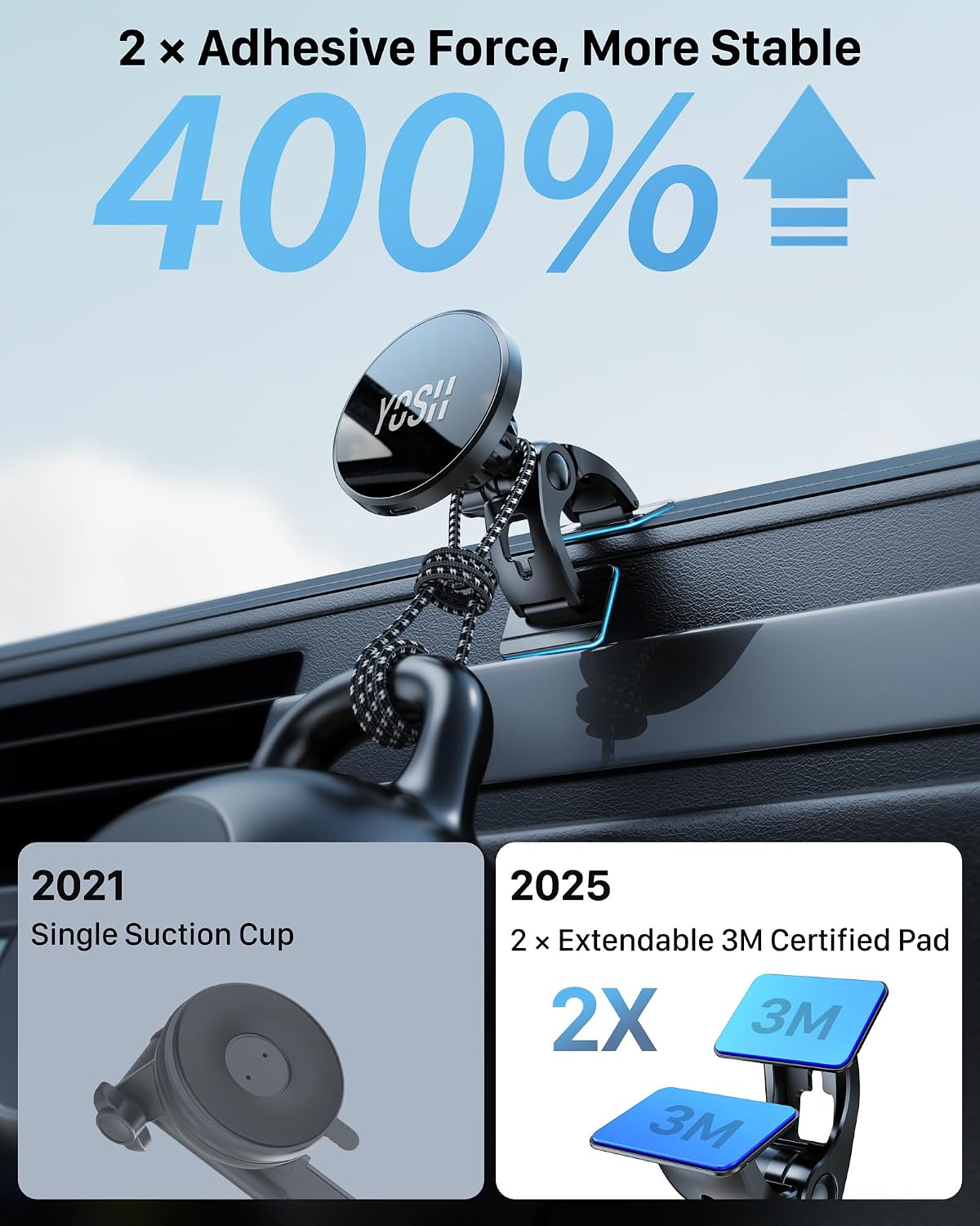 Thumbnail 3 de YOSH 15W MagSafe car mount charger