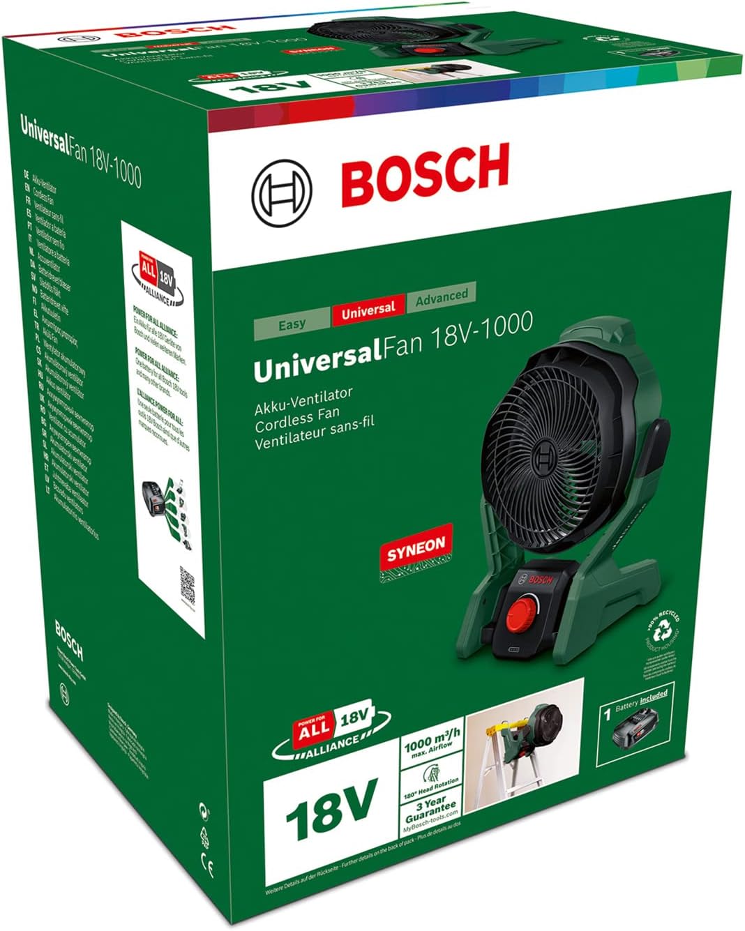 Thumbnail 6 de Bosch Home and Garden UniversalFan 18V-1000 : ventilateur portable sans fil 18 V (JetBreeze)