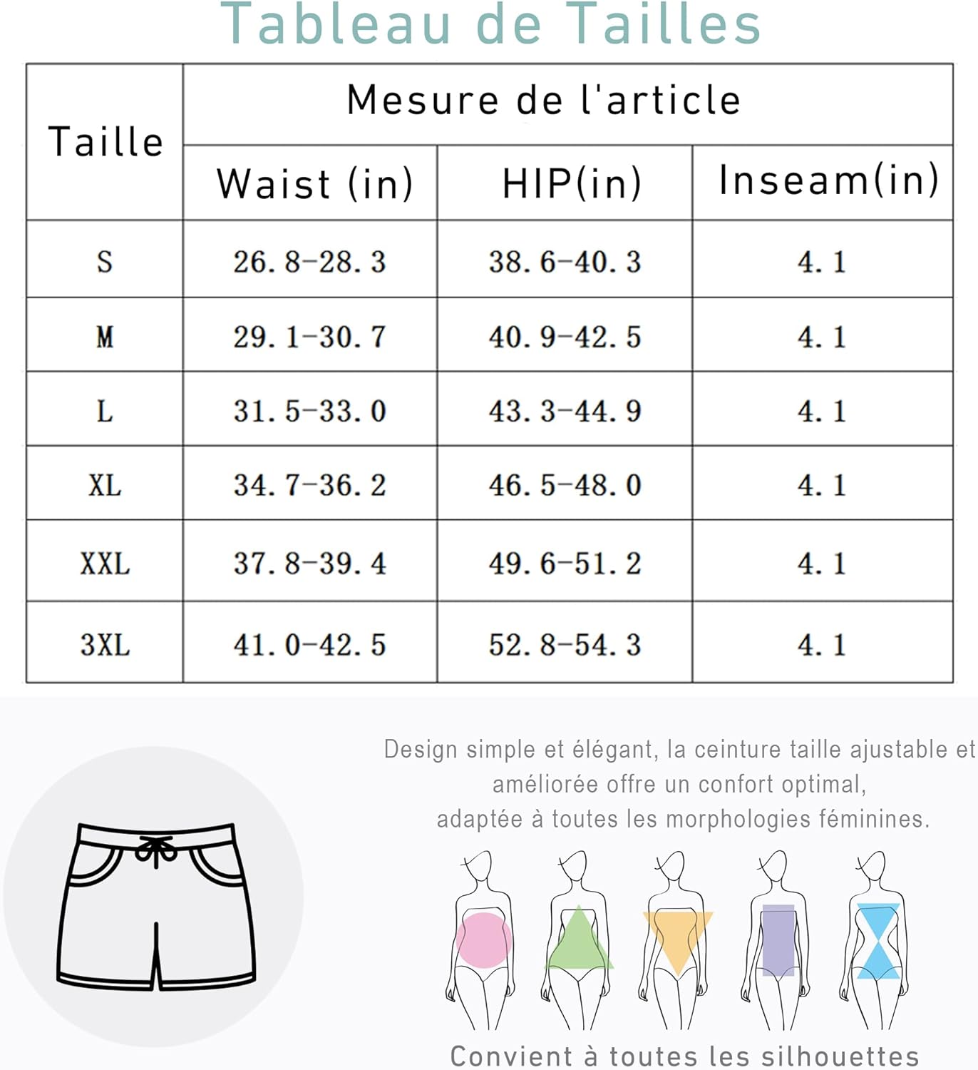 Thumbnail 5 de Shorts de Randonnée Femme - Sport Running Short à séchage rapide avec poche à fermeture
