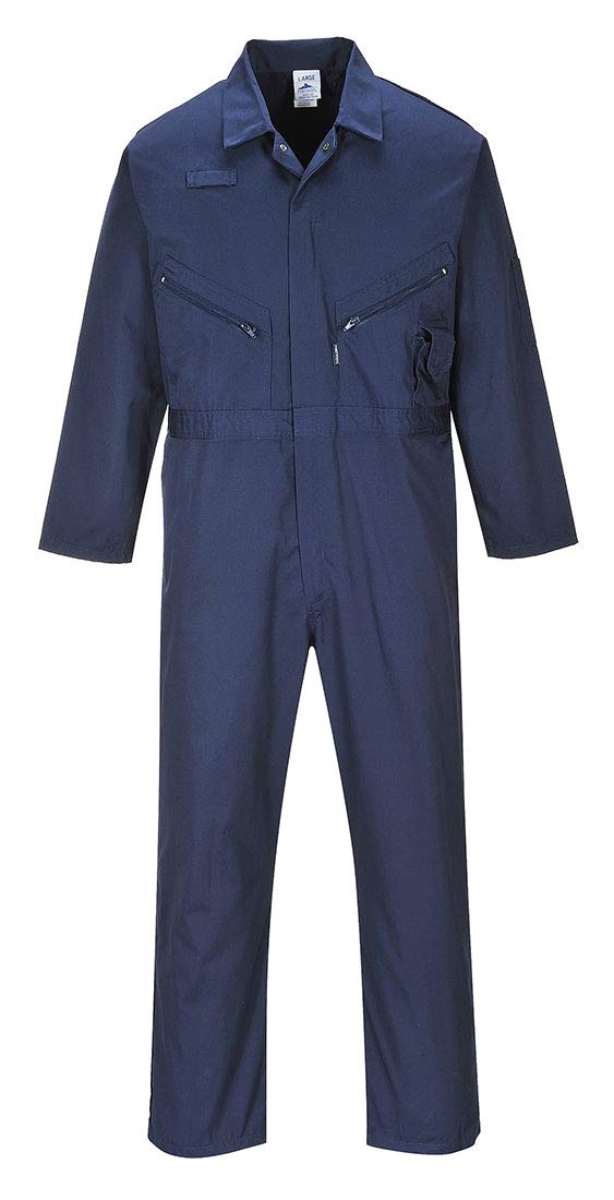Detalle 2 de Portwest C813 Liverpool Work Overalls – Navy, L, 65/35 Polycotton Boiler Suit