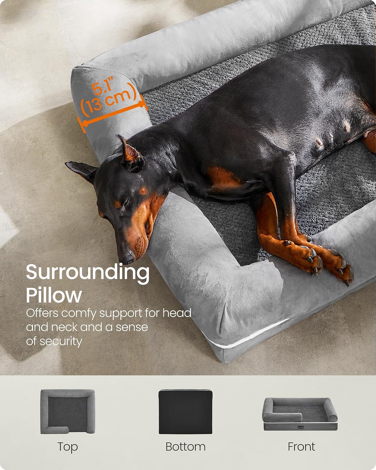 Detalle 2 de Feandrea Orthopedic Dog Bed 120 x 85 cm