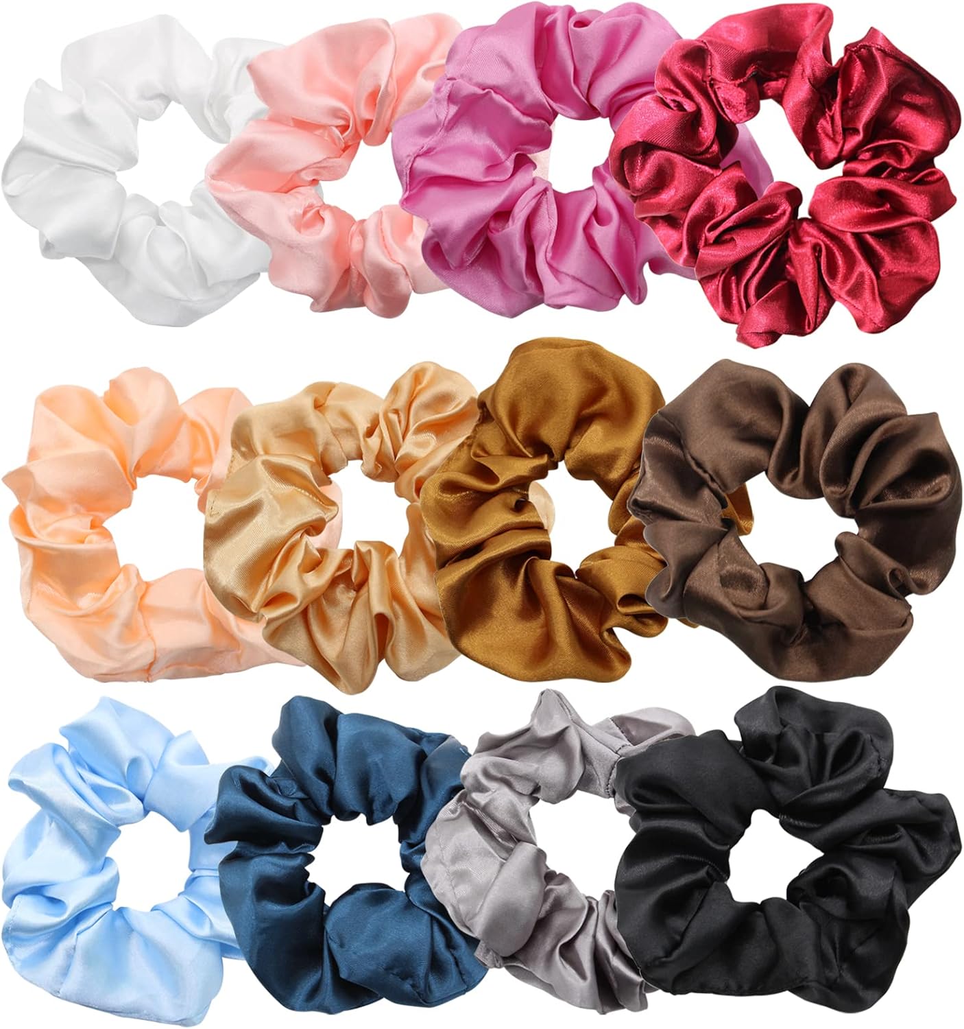 Rayyl lot de 12 chouchous en satin