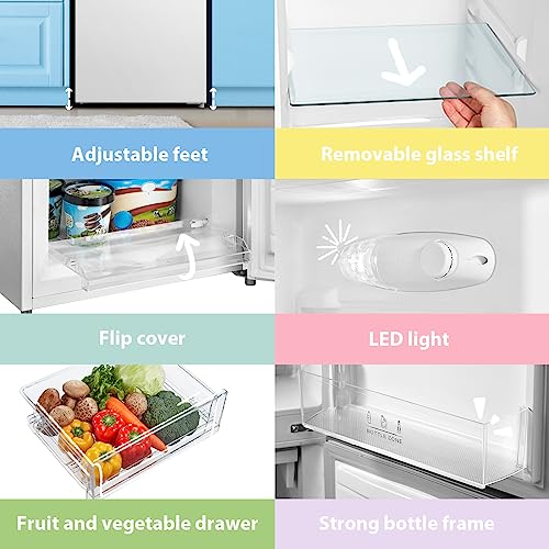 Detalle 2 de COMFEE' 174L Freestanding Fridge Freezer, Low Frost, RCB169WH2(E)