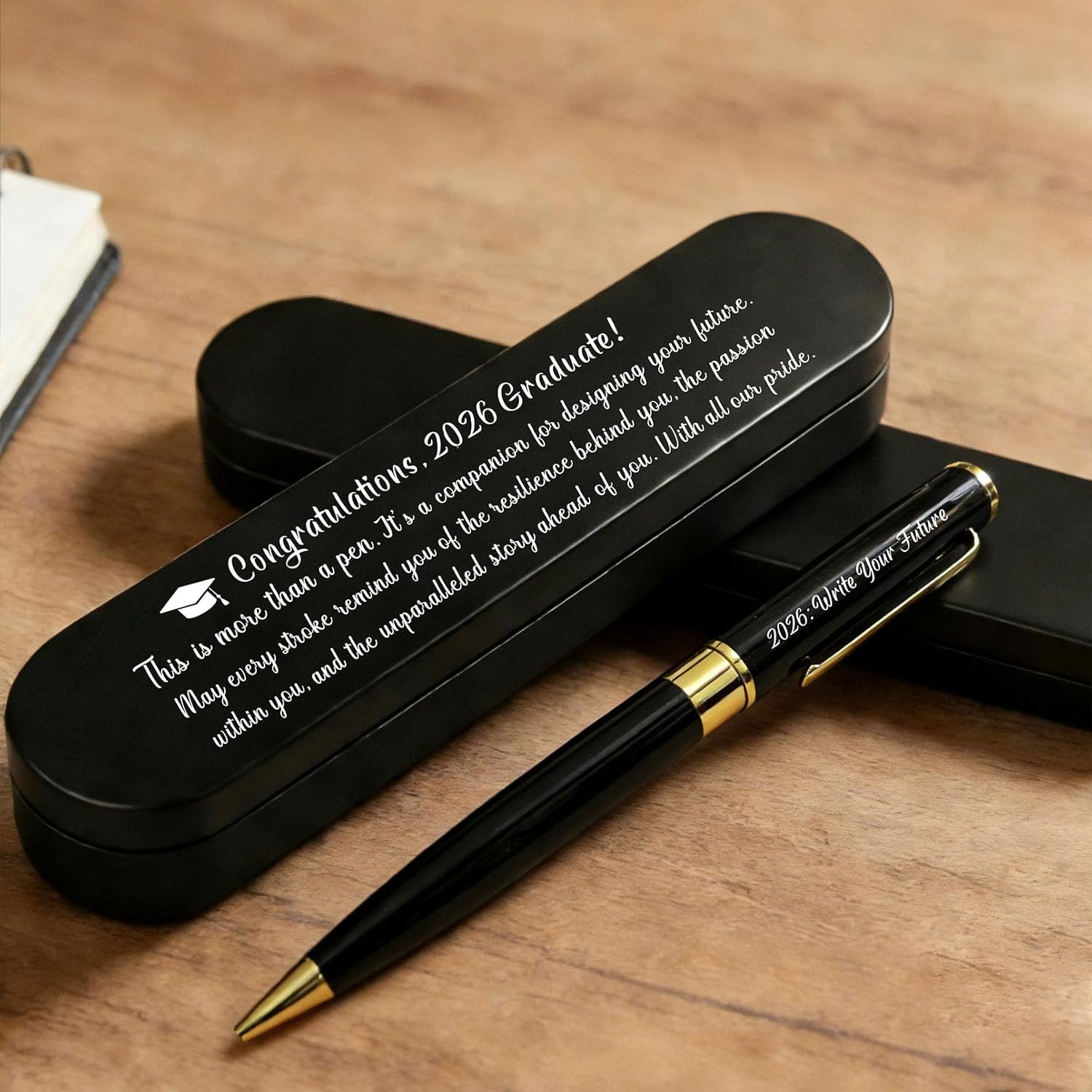 Thumbnail 3 de ABBNT Class of 2026 Graduation Gift: Custom Engraved Ballpoint Pen with Metal Case