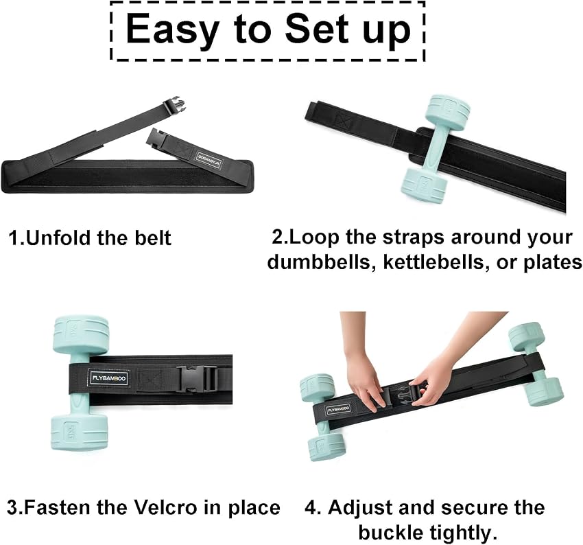 Detalle de Hip Thrust Belt for Dumbbells — Slip-Resistant Padding 🏋️♀