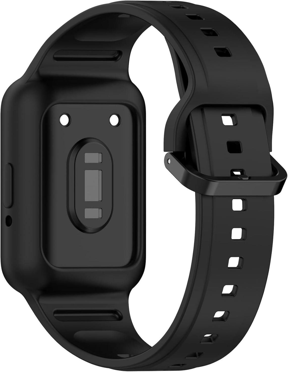 Detalle de LOKEKE Replacement TPU Band for Samsung Galaxy Fit 3 (Black+Grey) – Compatible