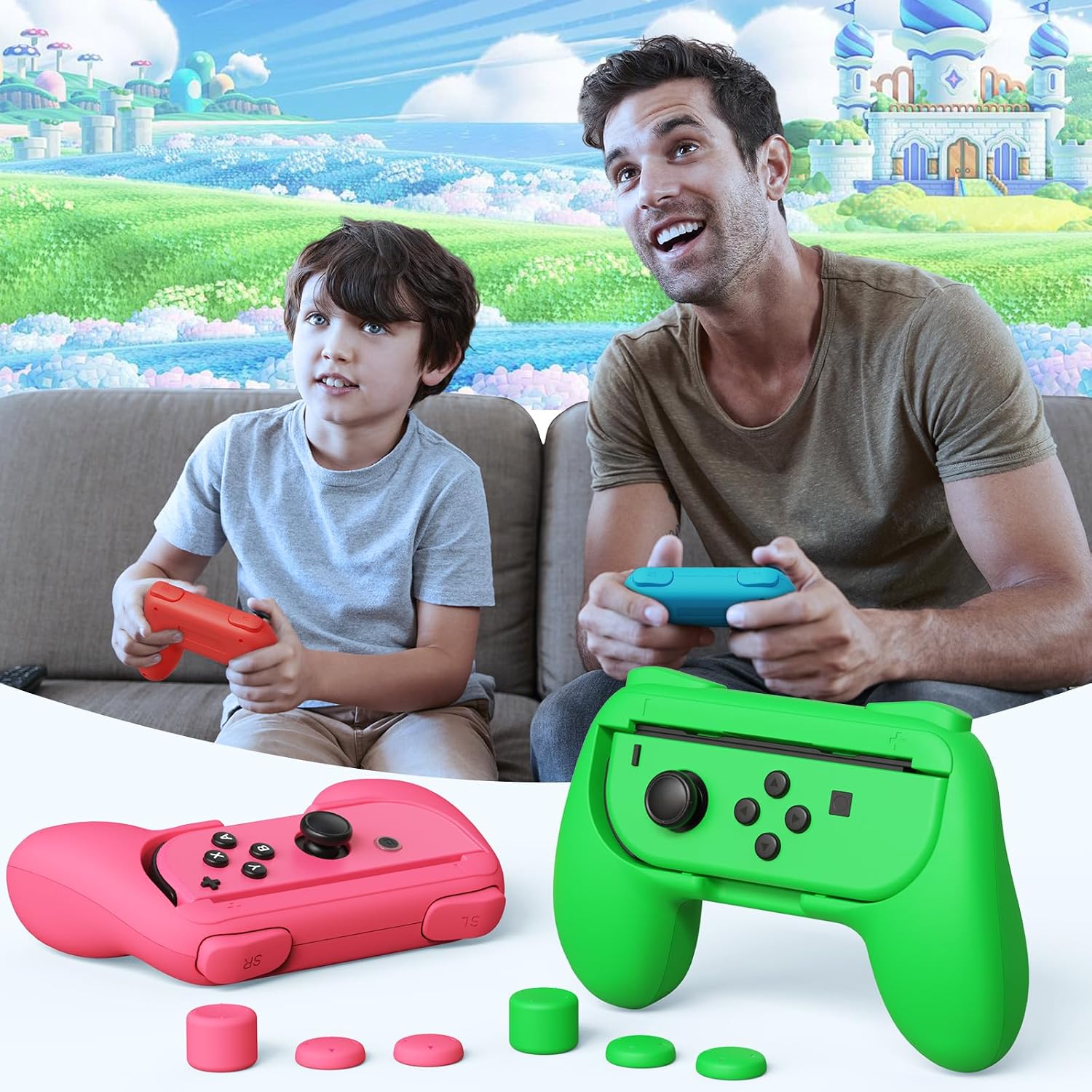 Thumbnail 6 de FASTSNAIL Gummierte Griffe für Nintendo Switch – 6 Daumengriffe, kompatibel mit Joy-Con & Switch OLED