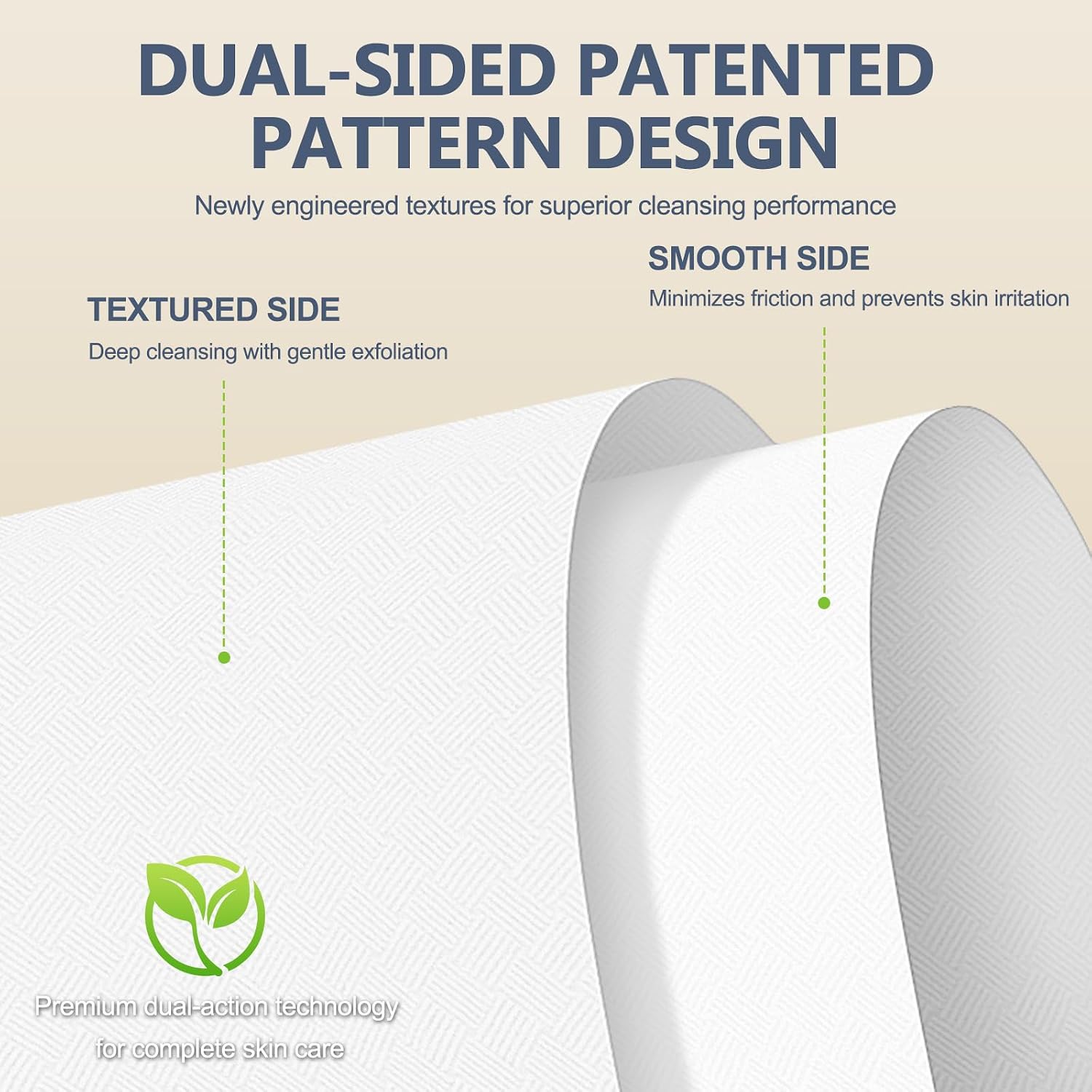 Detalle 2 de Nexusoftex NOTO-001 Disposable Face Towels, 10" x 12", 90 GSM Biobased