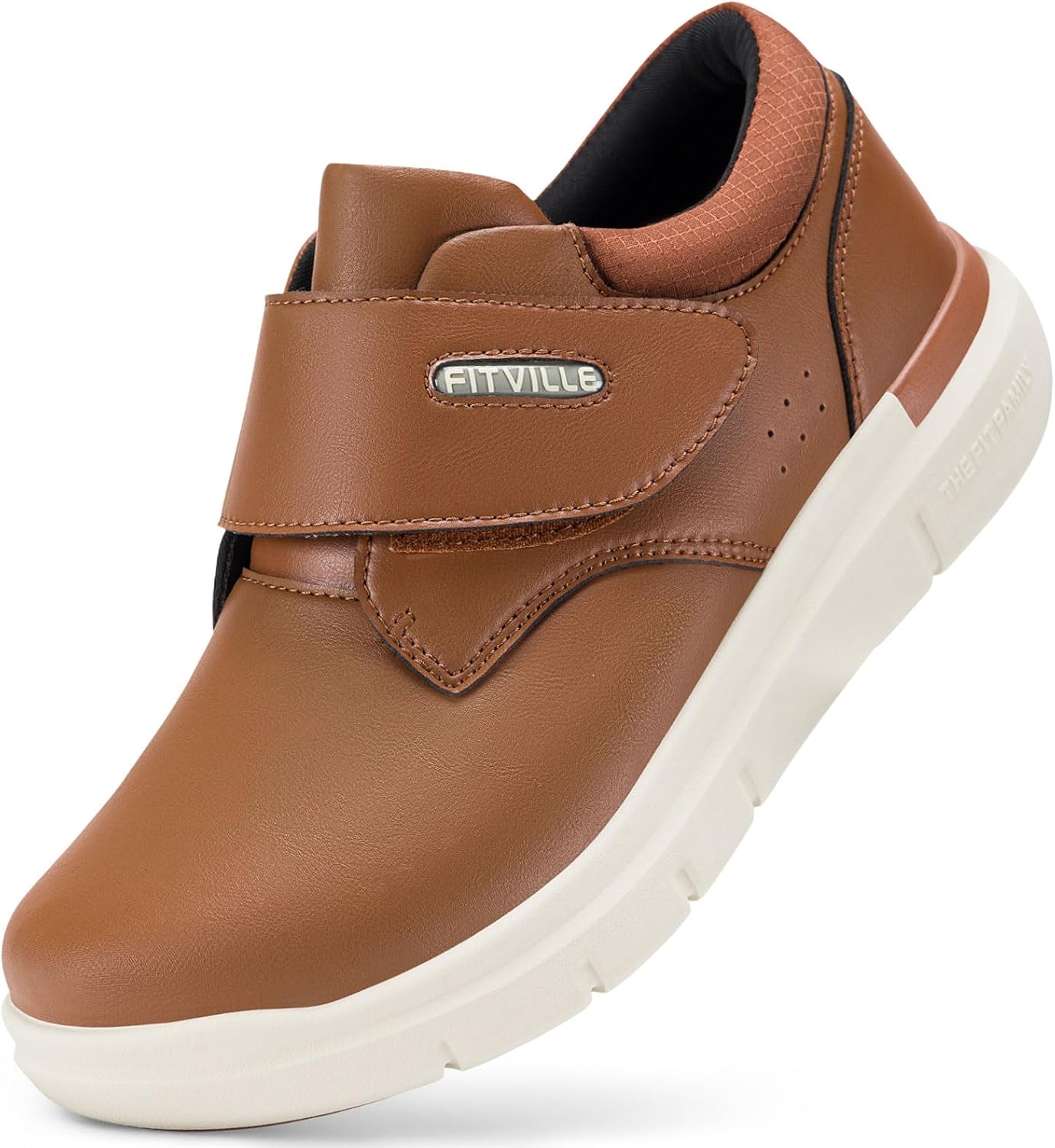 Detalle de FitVille Chaussures homme en cuir large confort