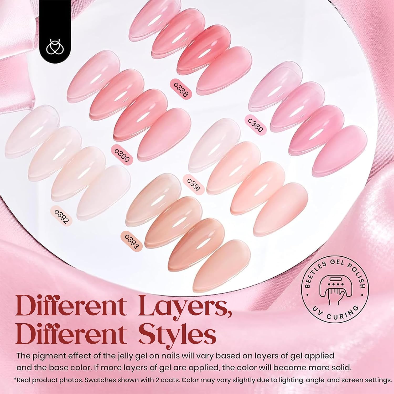 Thumbnail 1 de Beetles Jelly Gel 6 Colors Nail Set 💅