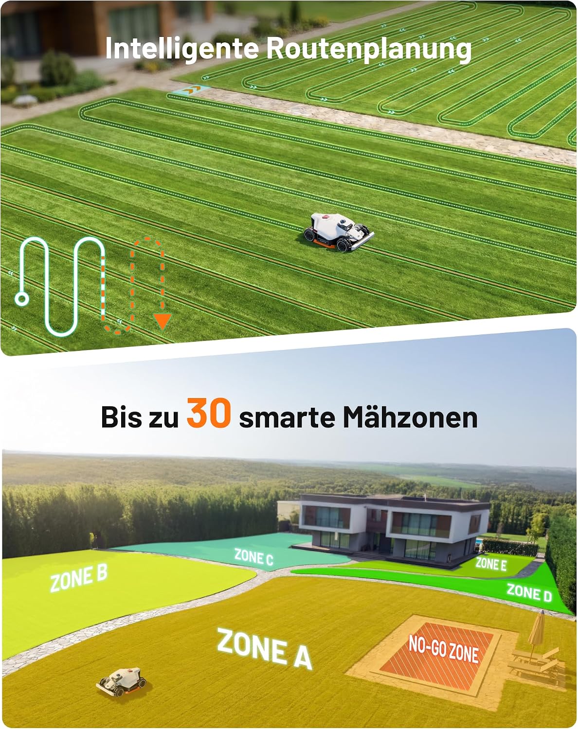 Thumbnail 6 de MAMMOTION LUBA 3 AWD 1500 Mähroboter mit 360° LiDAR, KI und Mähwerk-Waschstand (AWD bis 80% Steigung)