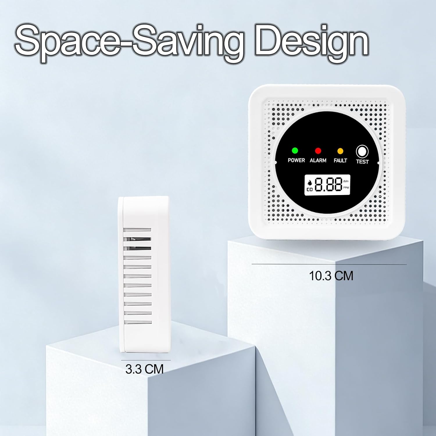 Thumbnail 6 de 2 Packs Smoke and Carbon Monoxide Alarm with Dual Sensor and Digital Display