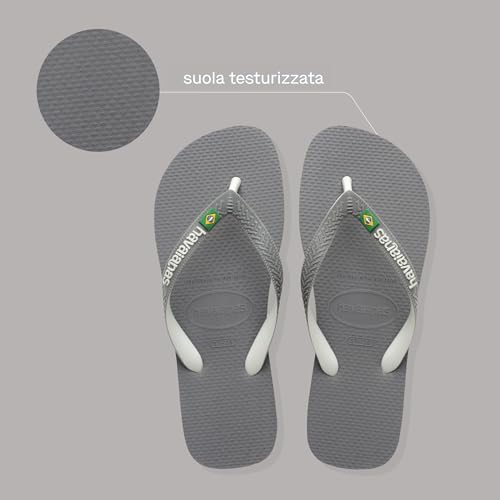 Thumbnail 2 de Havaianas Brasil Mix Unisex - Adulto FlipFlop Steel Grey/White/White, 37 EU