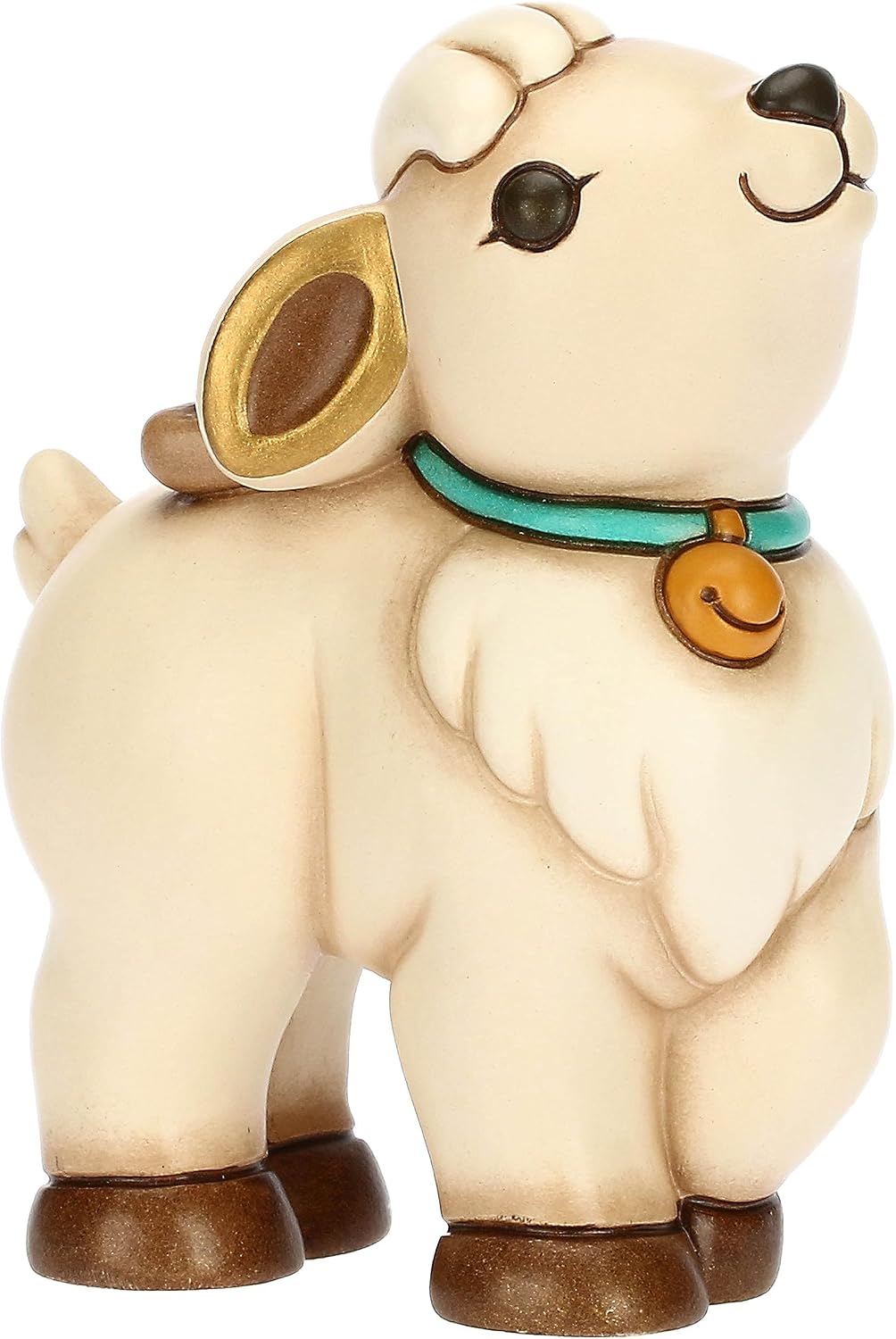 Detalle 2 de THUN Renna Robin in ceramica decorata 9,2×6×12,5 cm