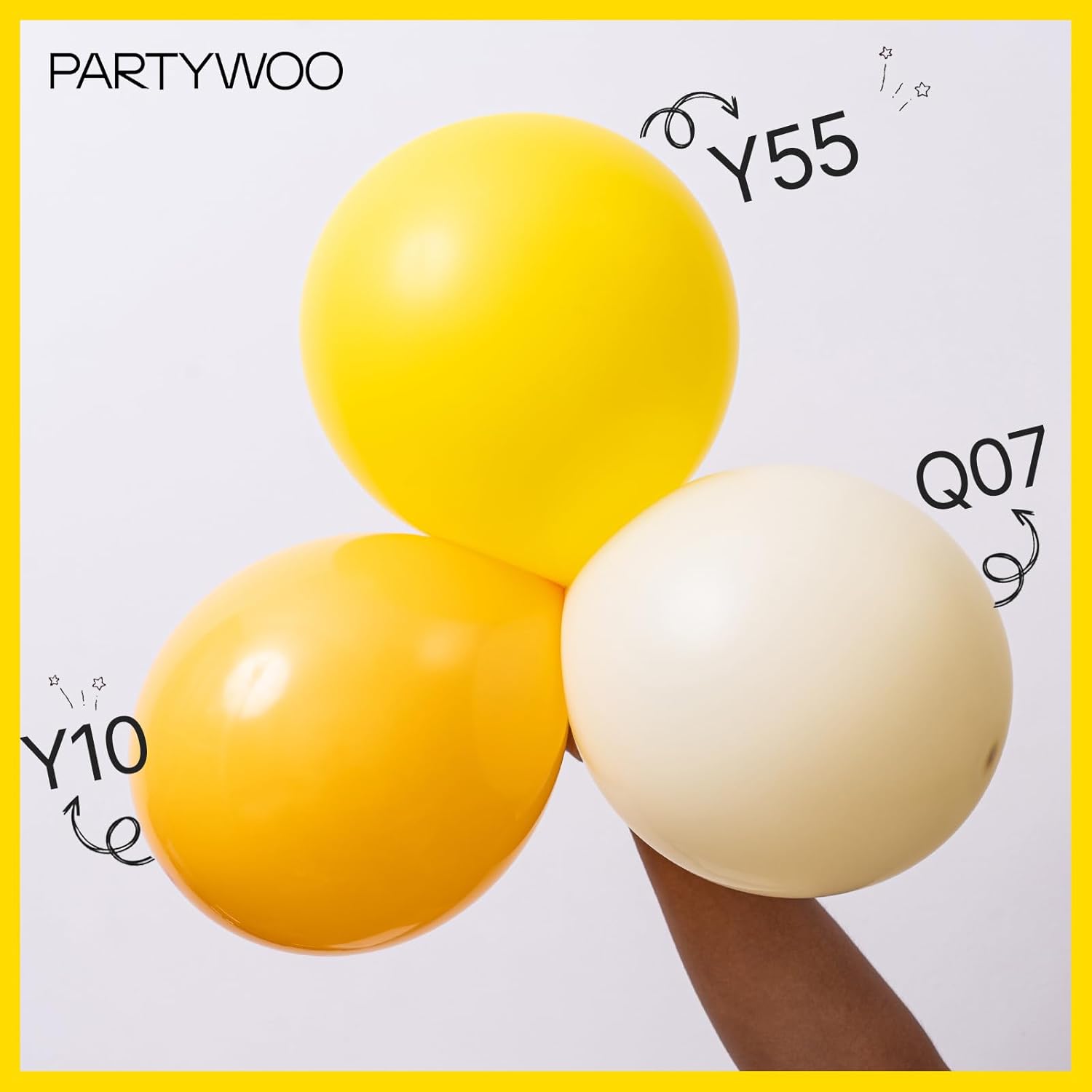Thumbnail 4 de PartyWoo 5in Yellow Balloons 100 Pack 🎈
