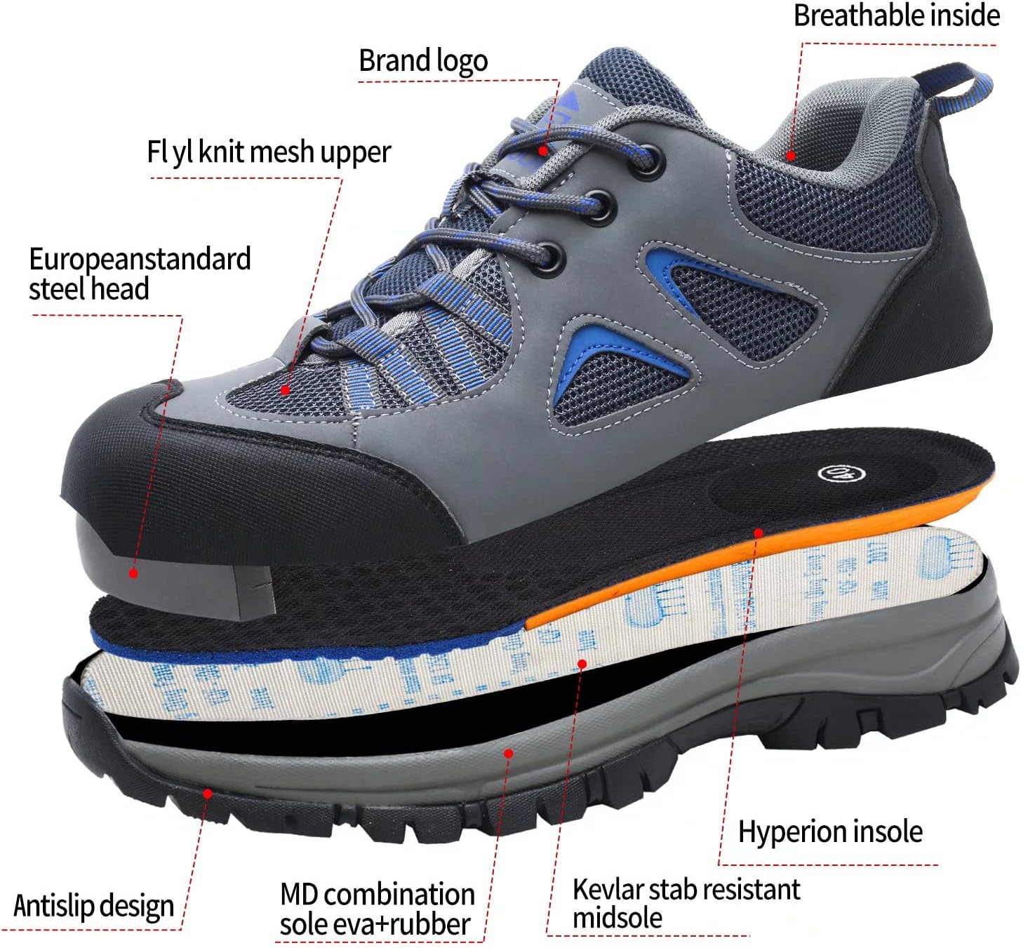 Thumbnail 4 de ISOOUS Chaussure de Sécurité Légère Embout Acier