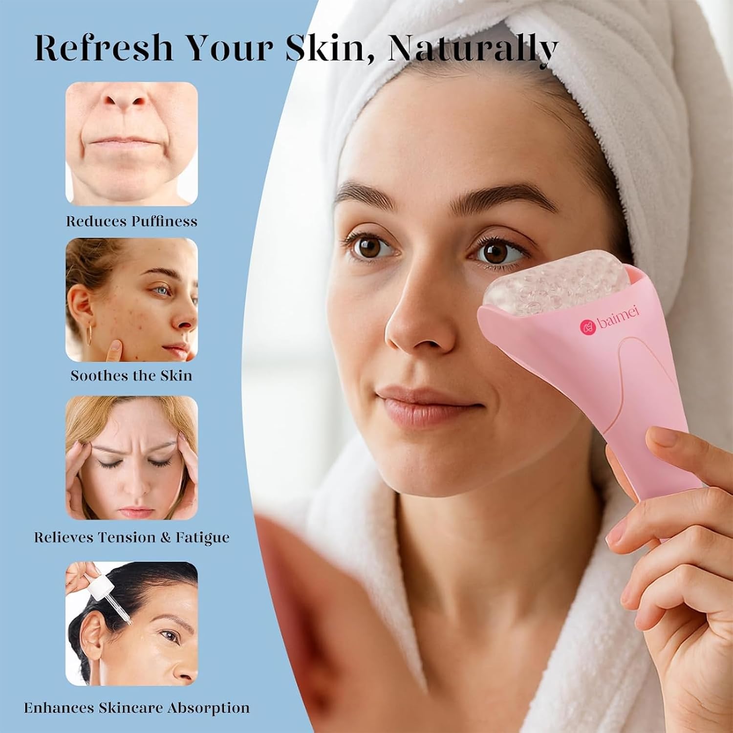 Detalle 2 de BAIMEI IcyMe Ice Roller for Face 2pc Set