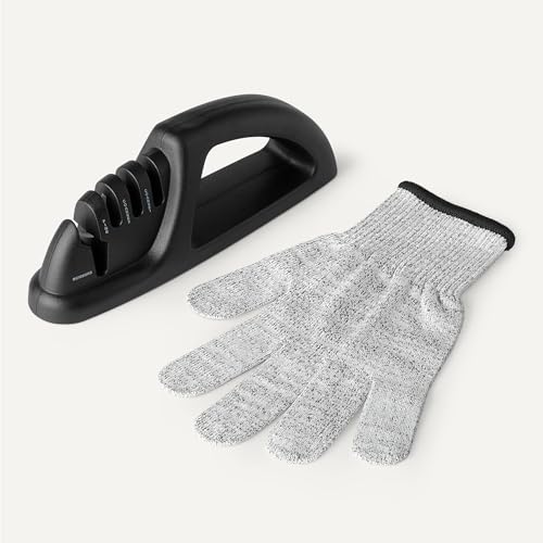 Thumbnail 3 de Aiguiseur de Couteaux 4 en 1 Amazon Basics – base antidérapante et gant de sécurité inclus