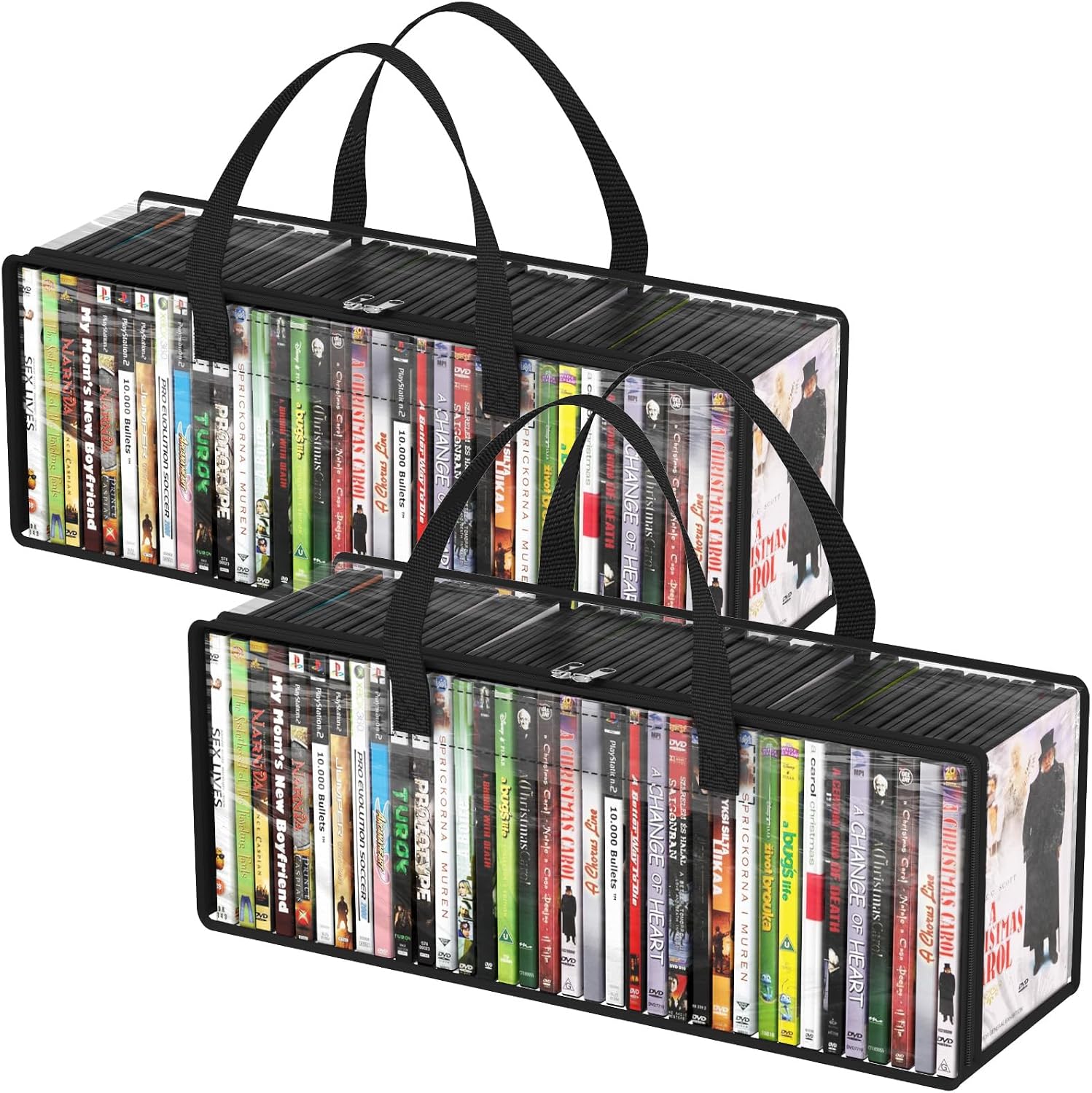 Detalle de Lifewit DVD Storage Bags, Clear PVC